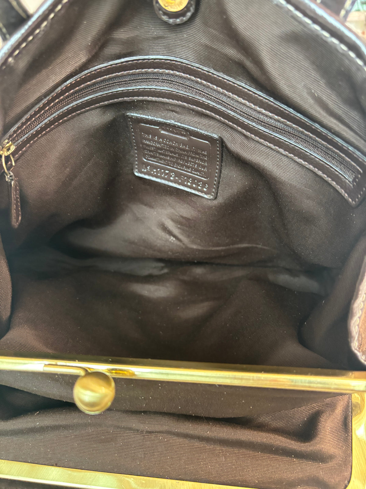 Vintage brown coach tote
