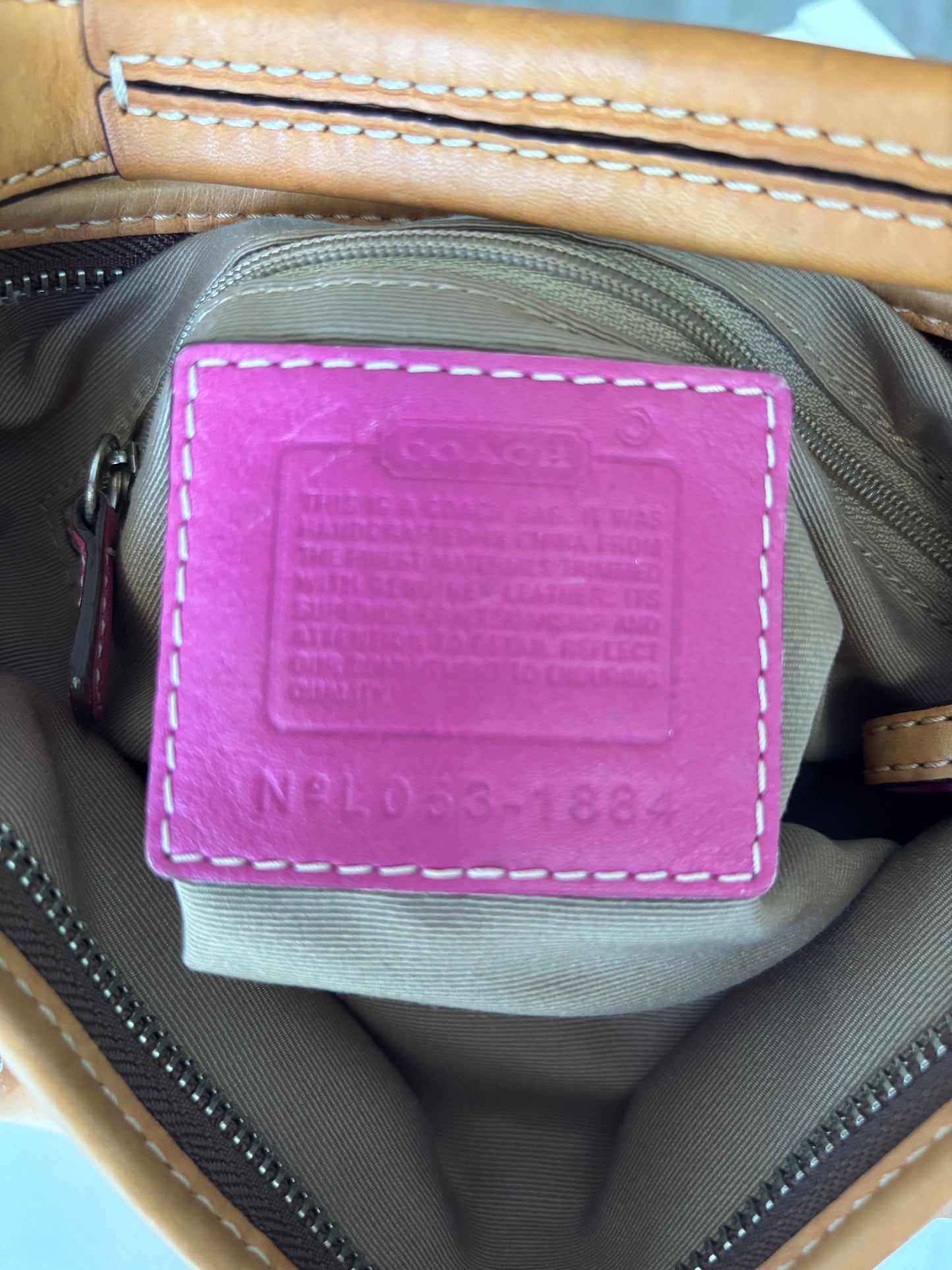 Rare striped coach vintage hobo