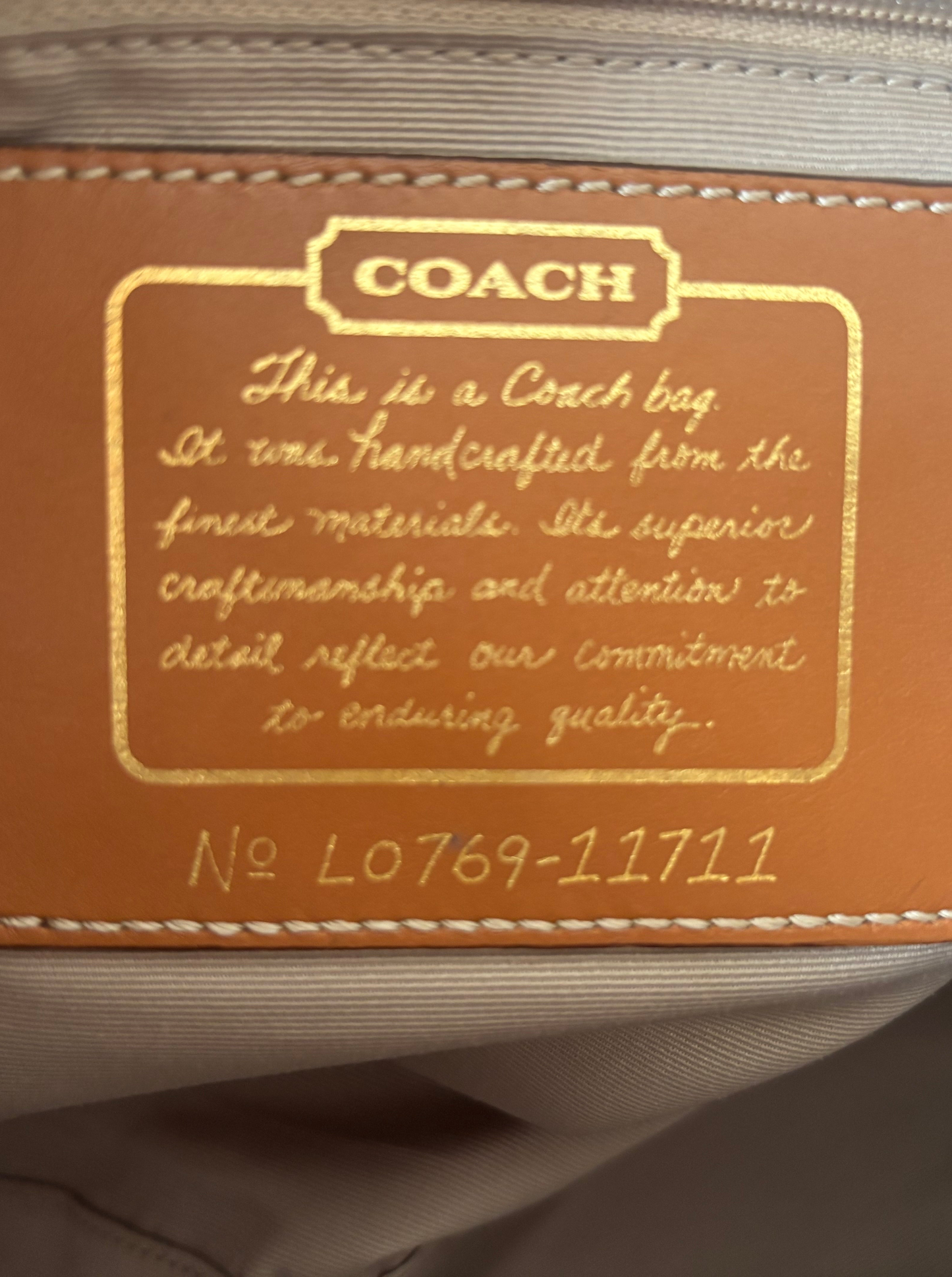 Patchwork vintage coach tote bag