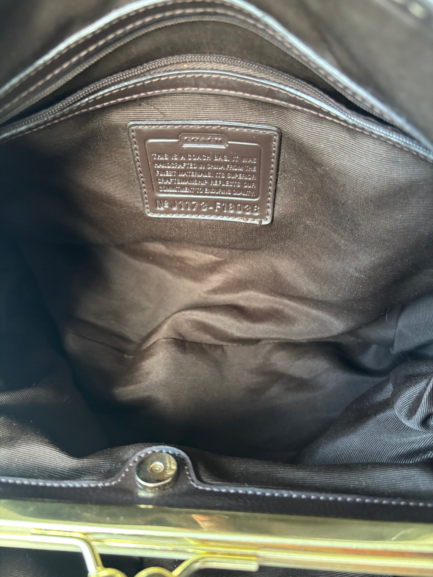 Rare choclate brown tote bag