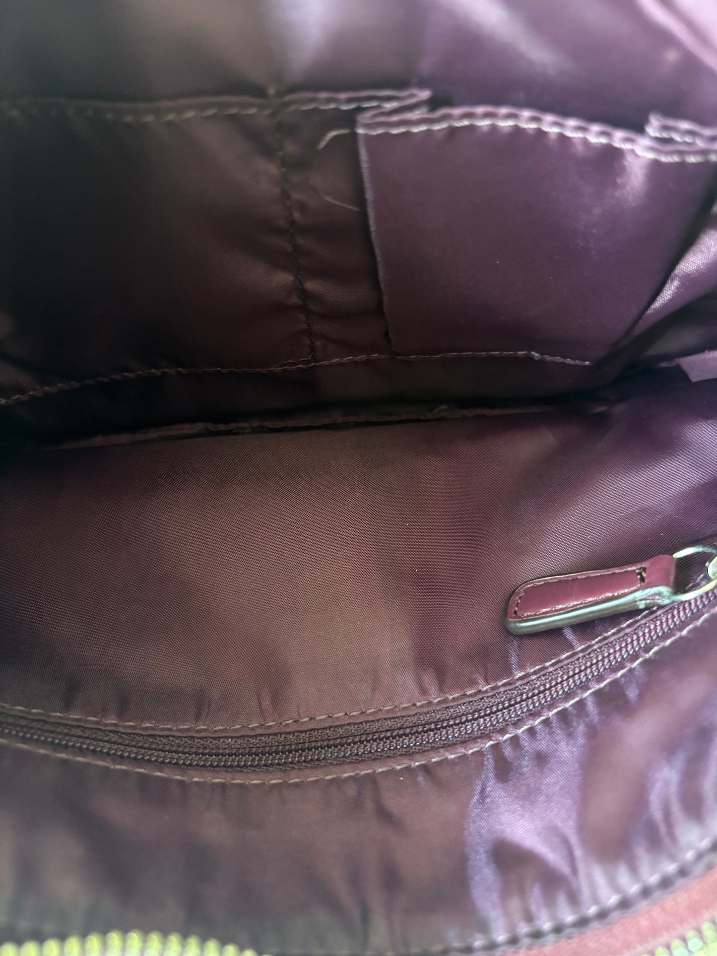 Burgandy small monogram shoulder bag