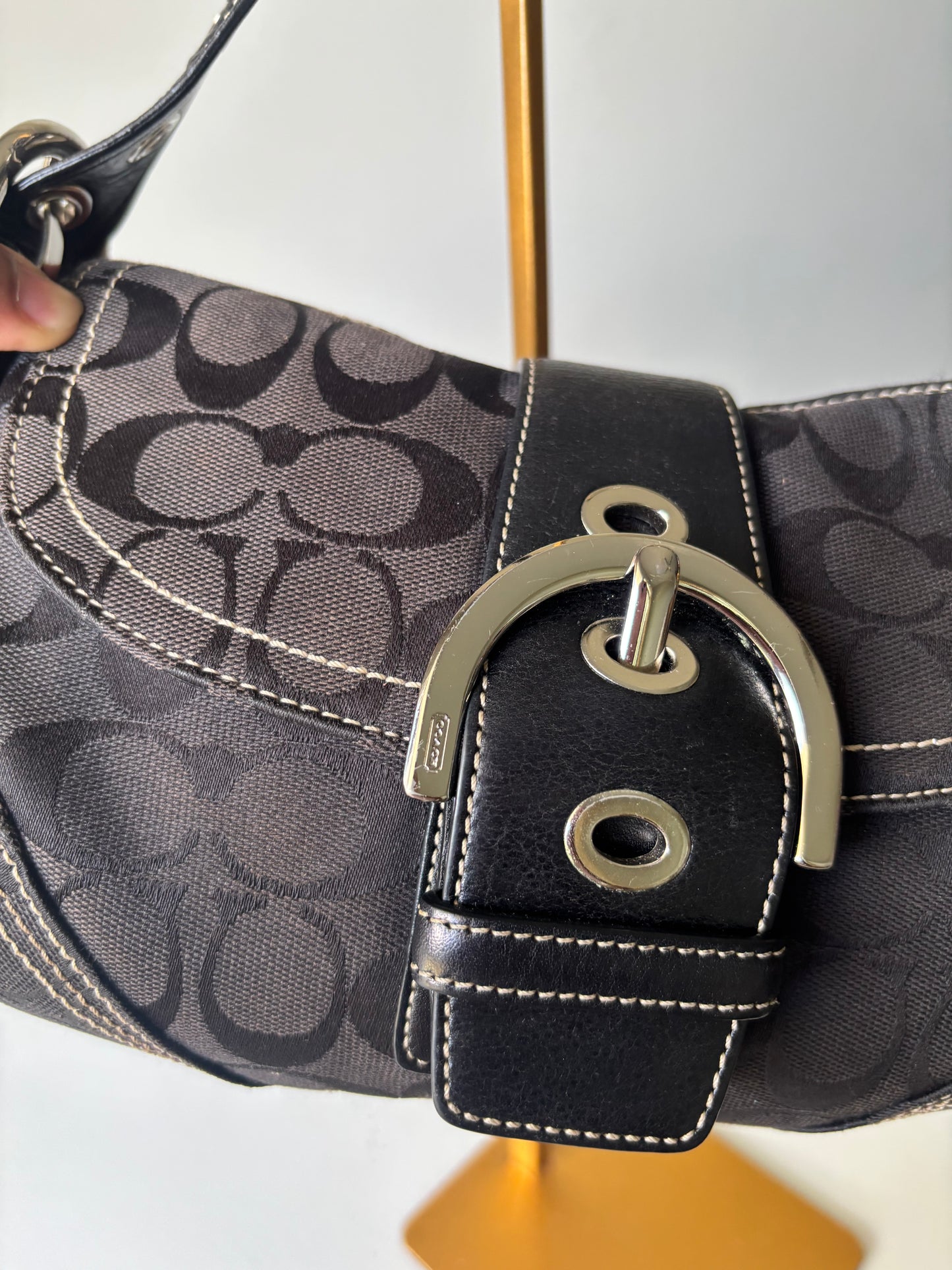 Black mongram coach soho