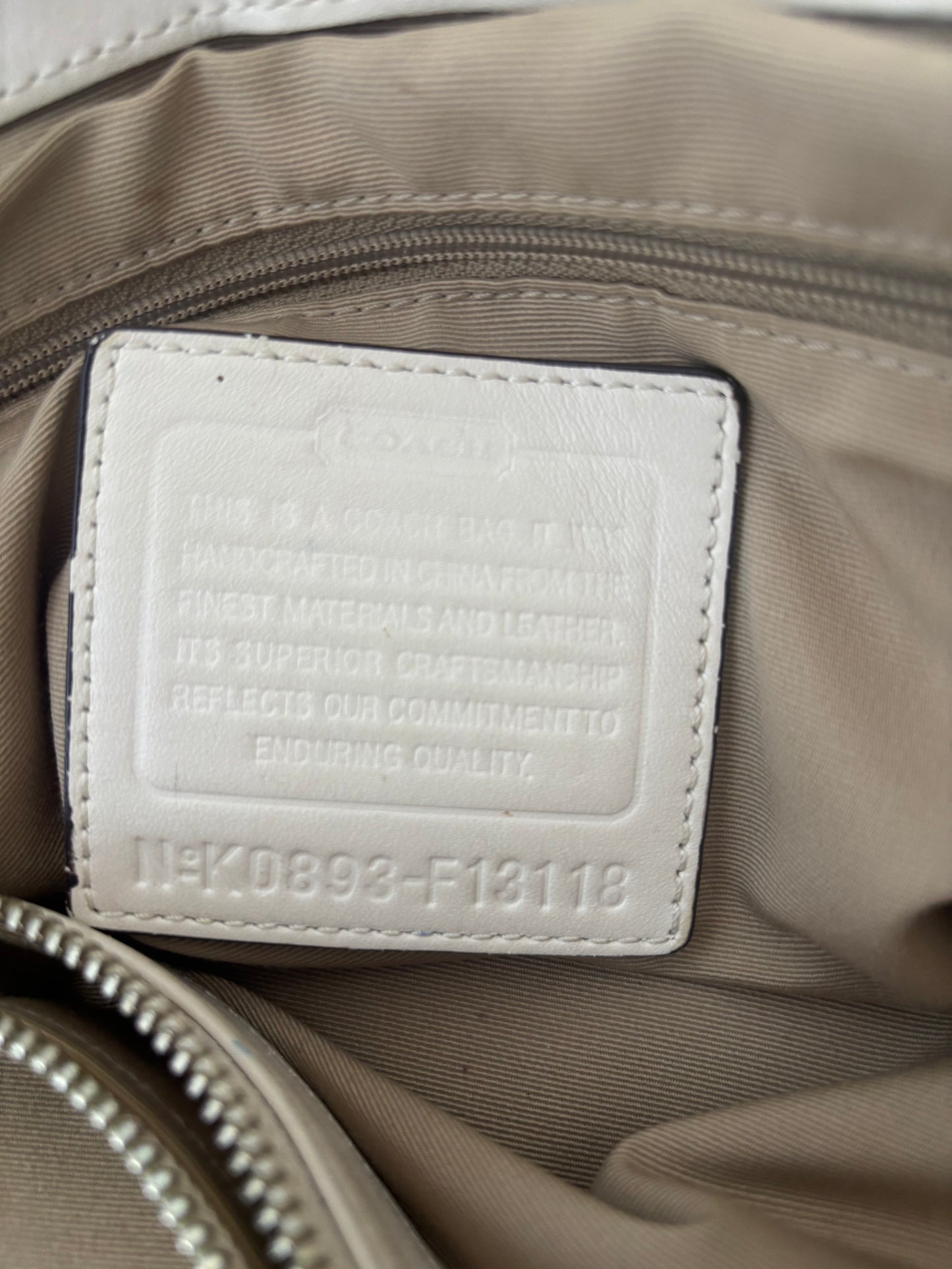 Rare green coach tote bag