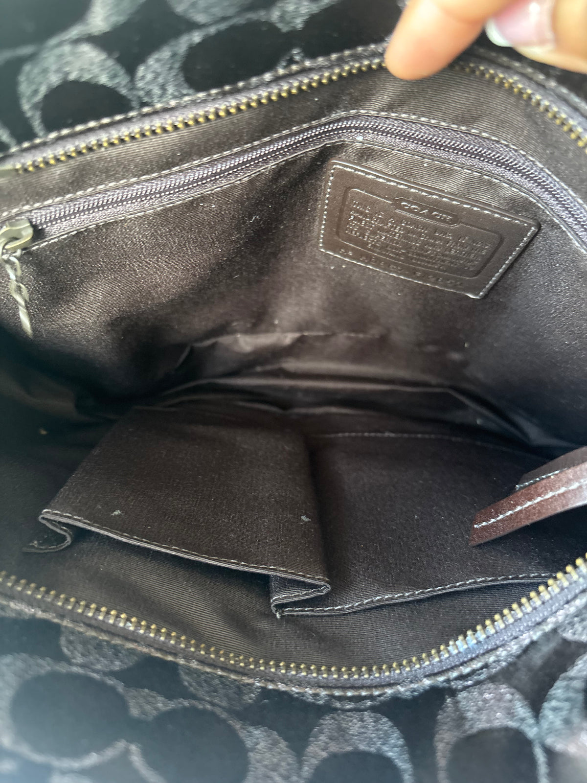 Chocolate brown vintage coach tote bagfits