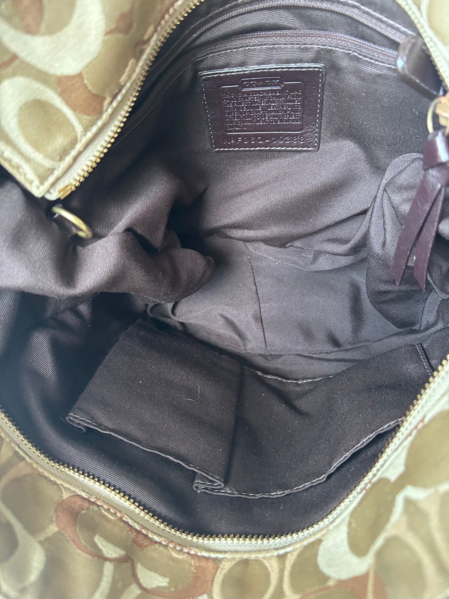 Vintage coach brown tote bag