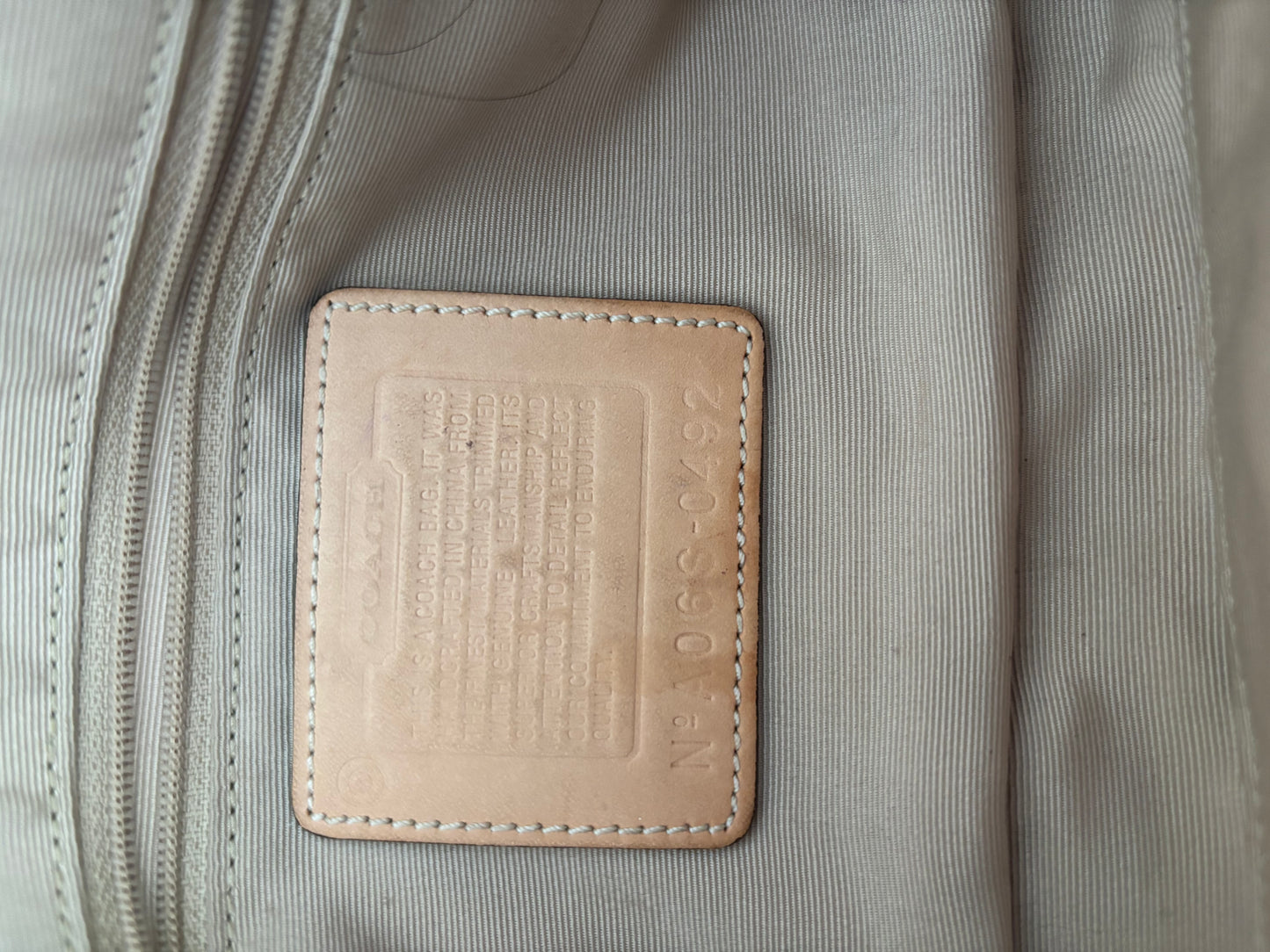 Tan optic coach soho shoulder bag