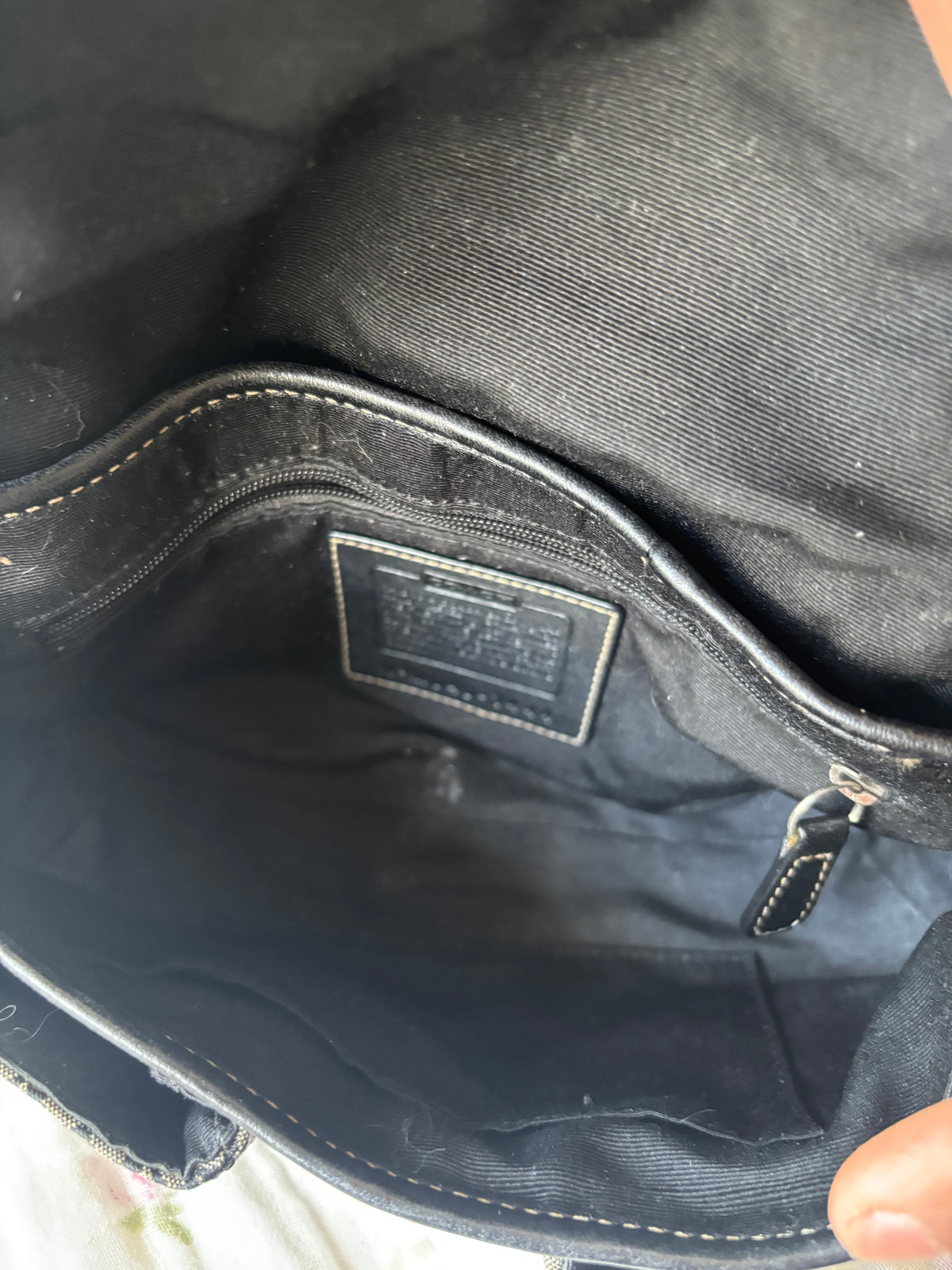 Mini black and grey coach soho