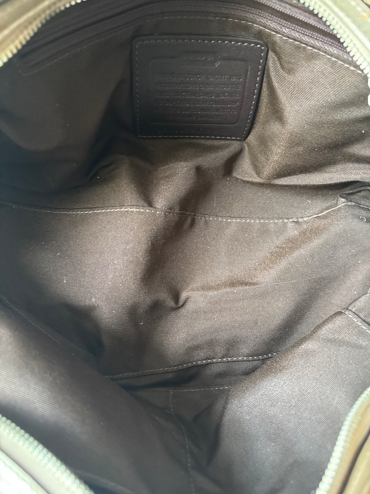 Rare brown mongram coach satchel bag