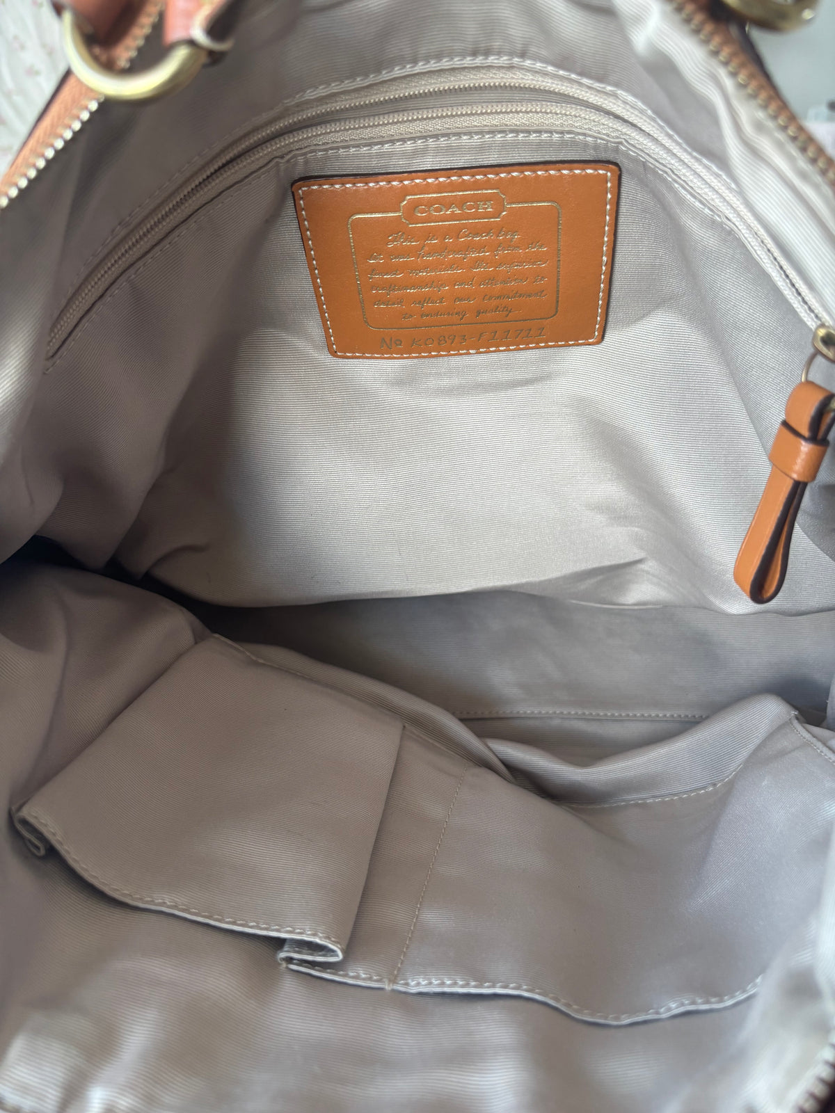 Rare pink patchwork coach Carly