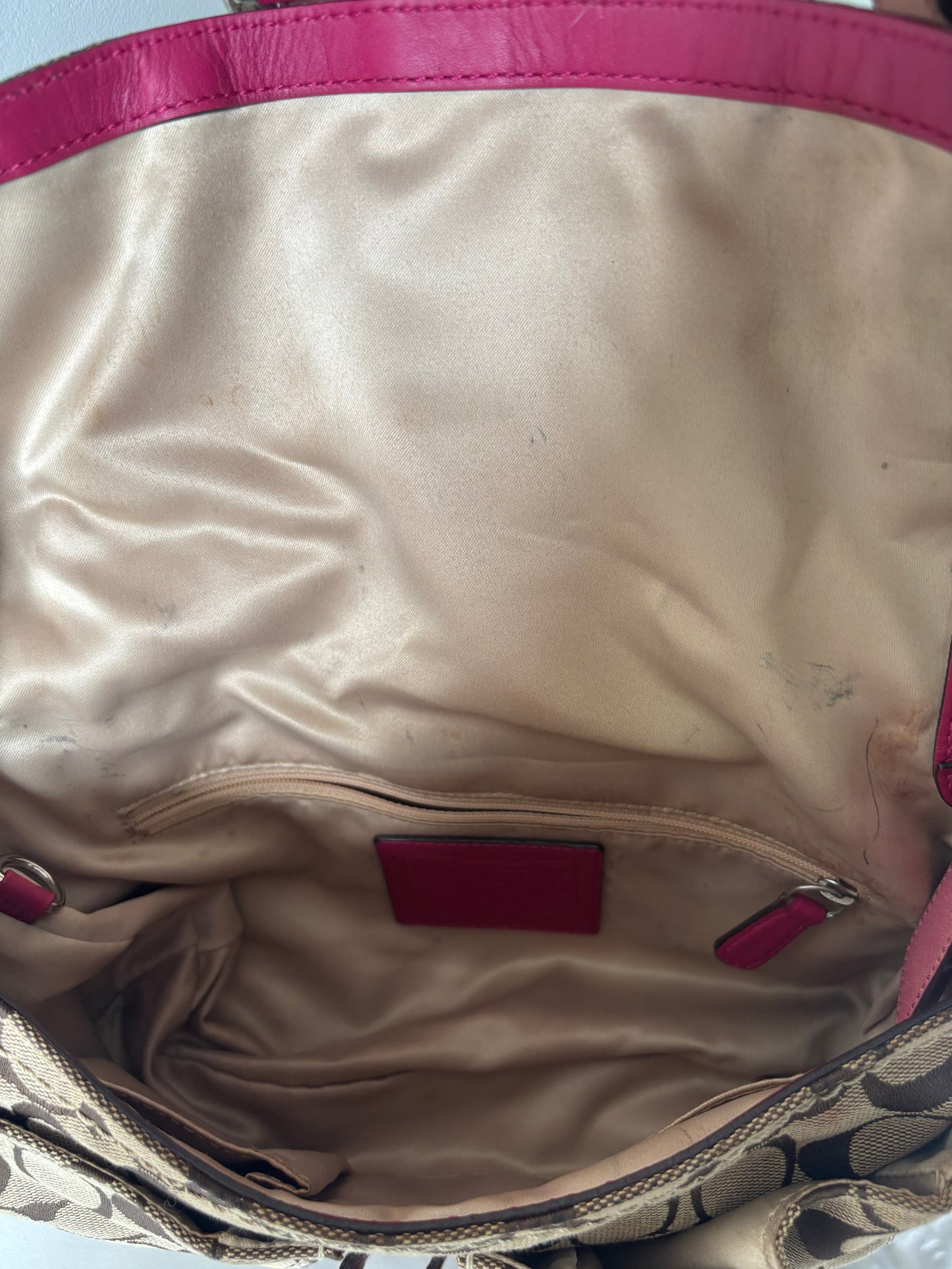 Pink coach soho shoulder bag