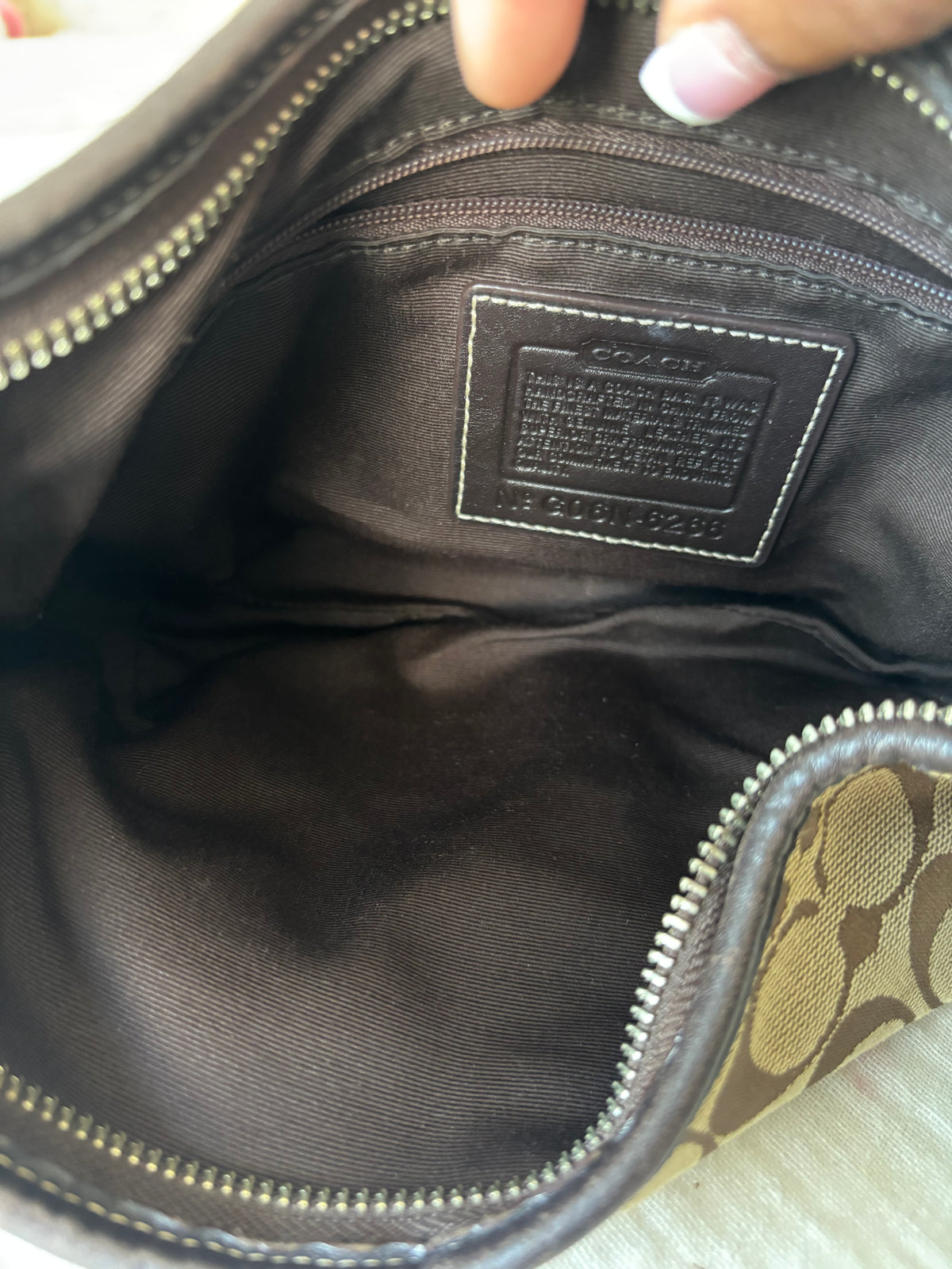 Brown mini vintage coach hobo