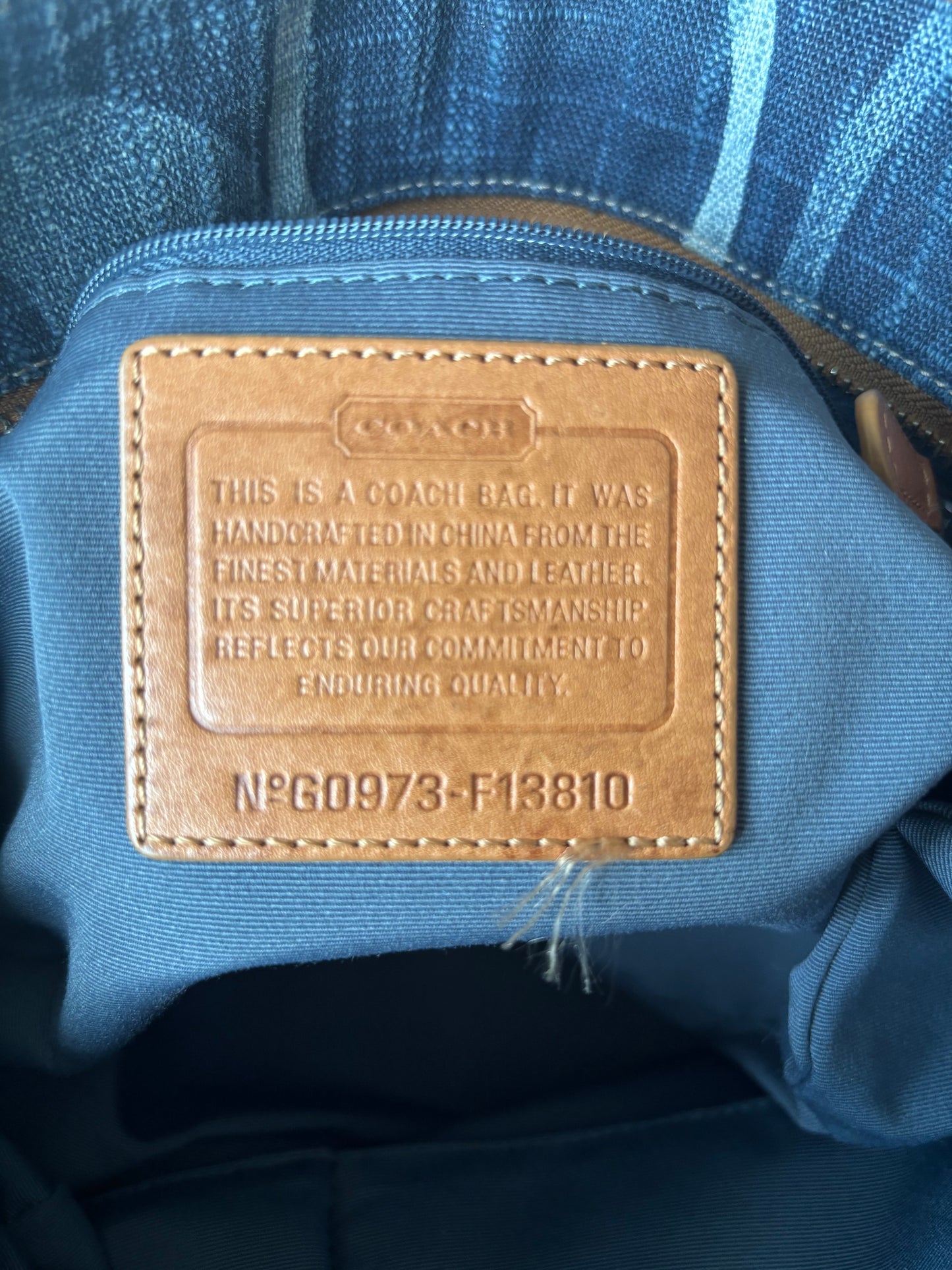 Deniem rare coach tote bag