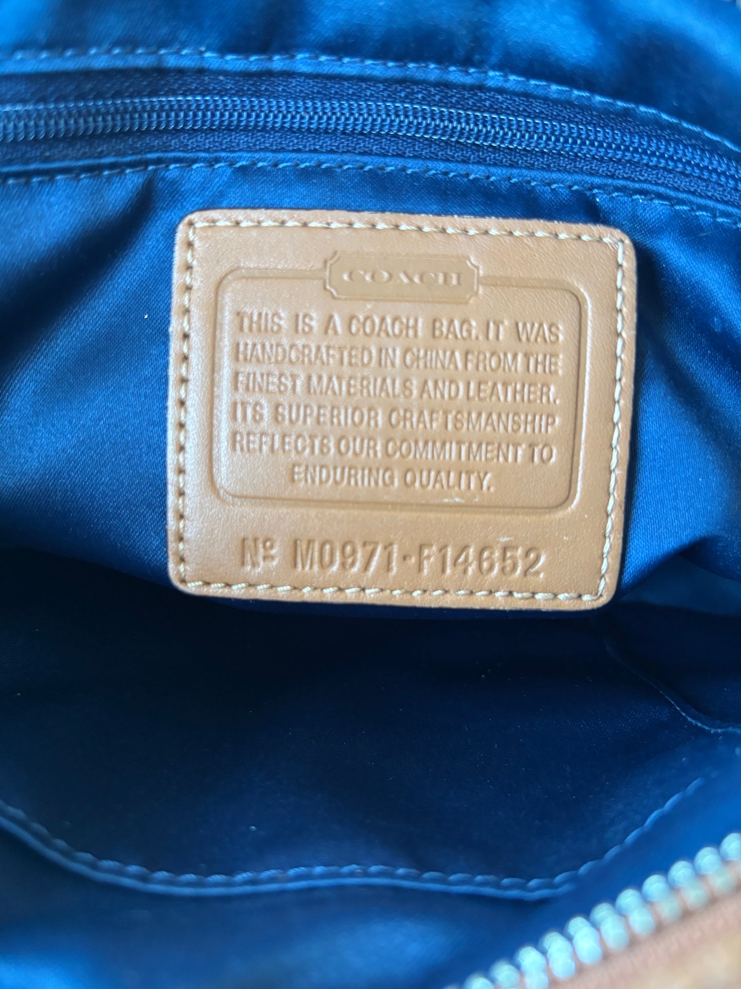 Rare patchwork coach shoulder bag