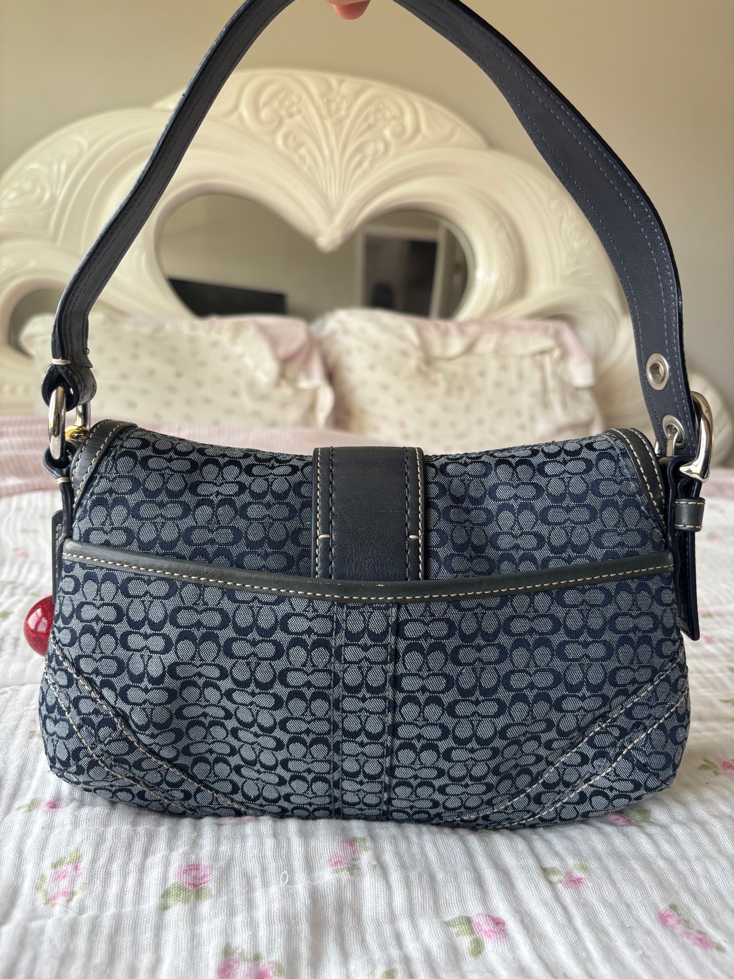 Rare deniem mini soho coach bag