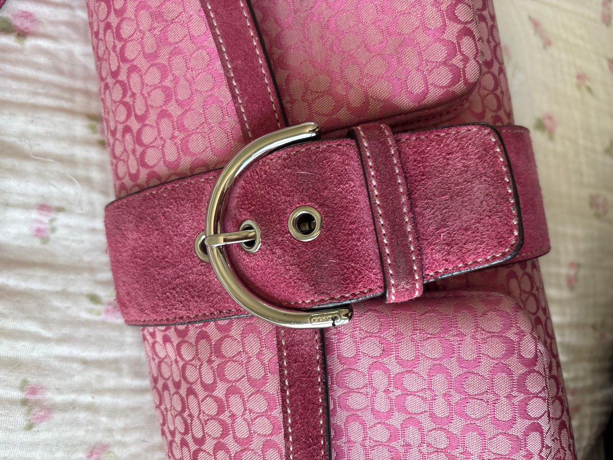 Rare pink mongram coach soho