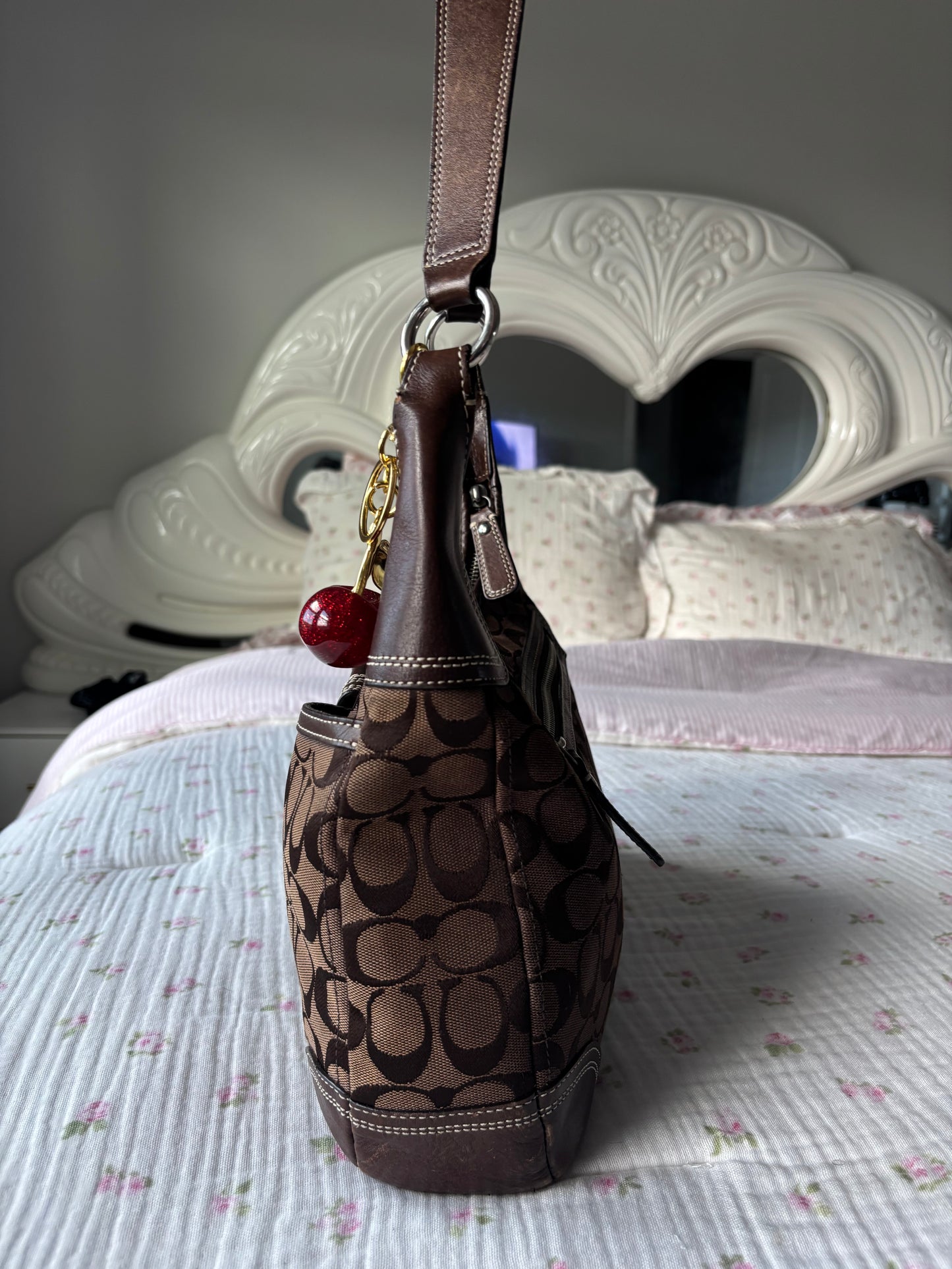 Chocolate brown Hampton coach bag