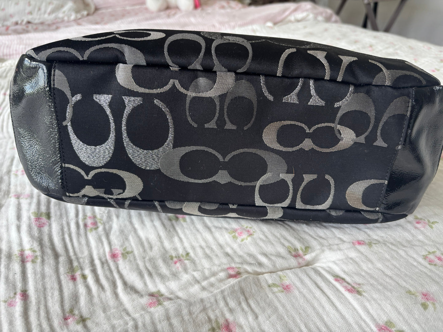 Vintage black coach tote bag