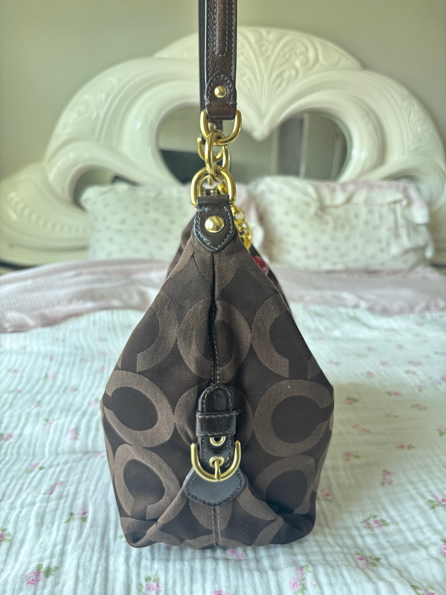 Rare choclate brown hobo coach bag