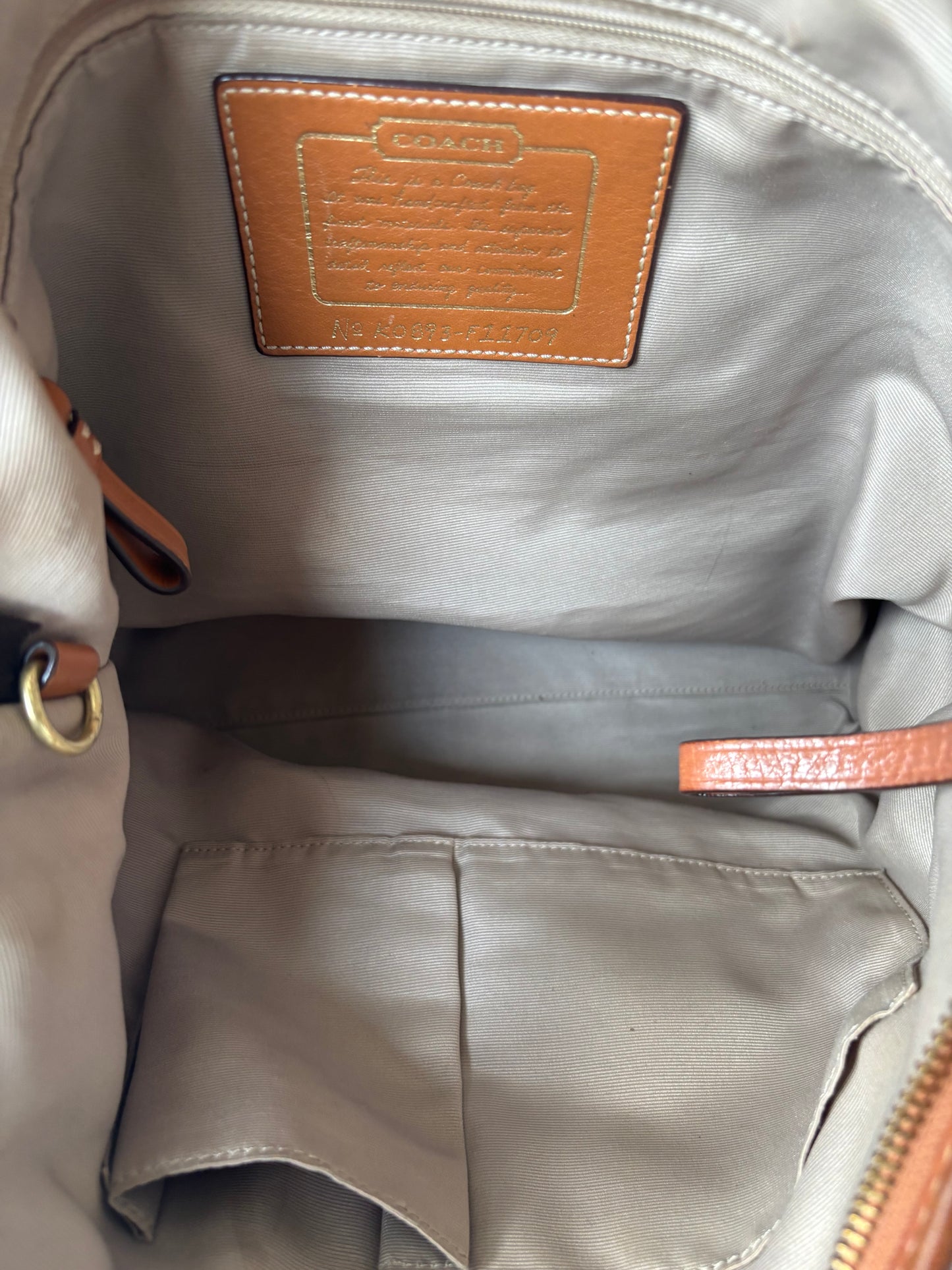 Vintage coach patchwork tote bag