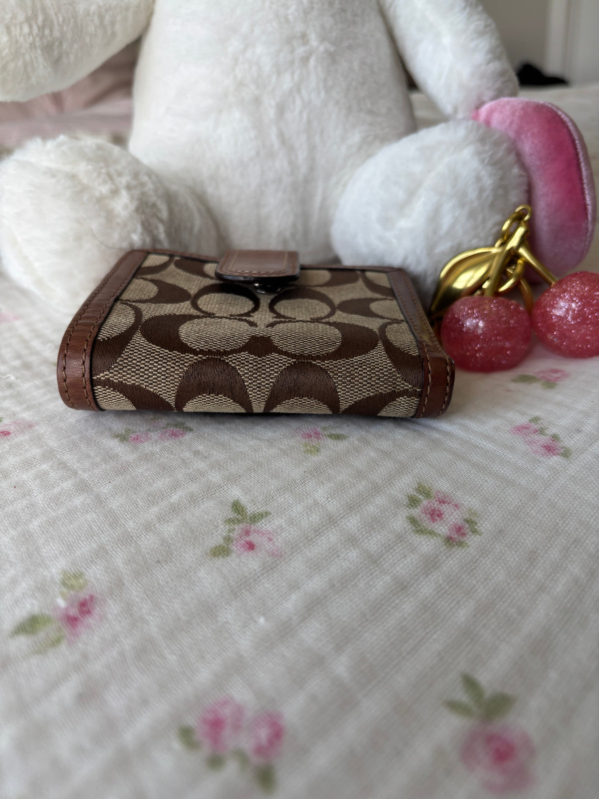 Brown mongram soho coach wallet