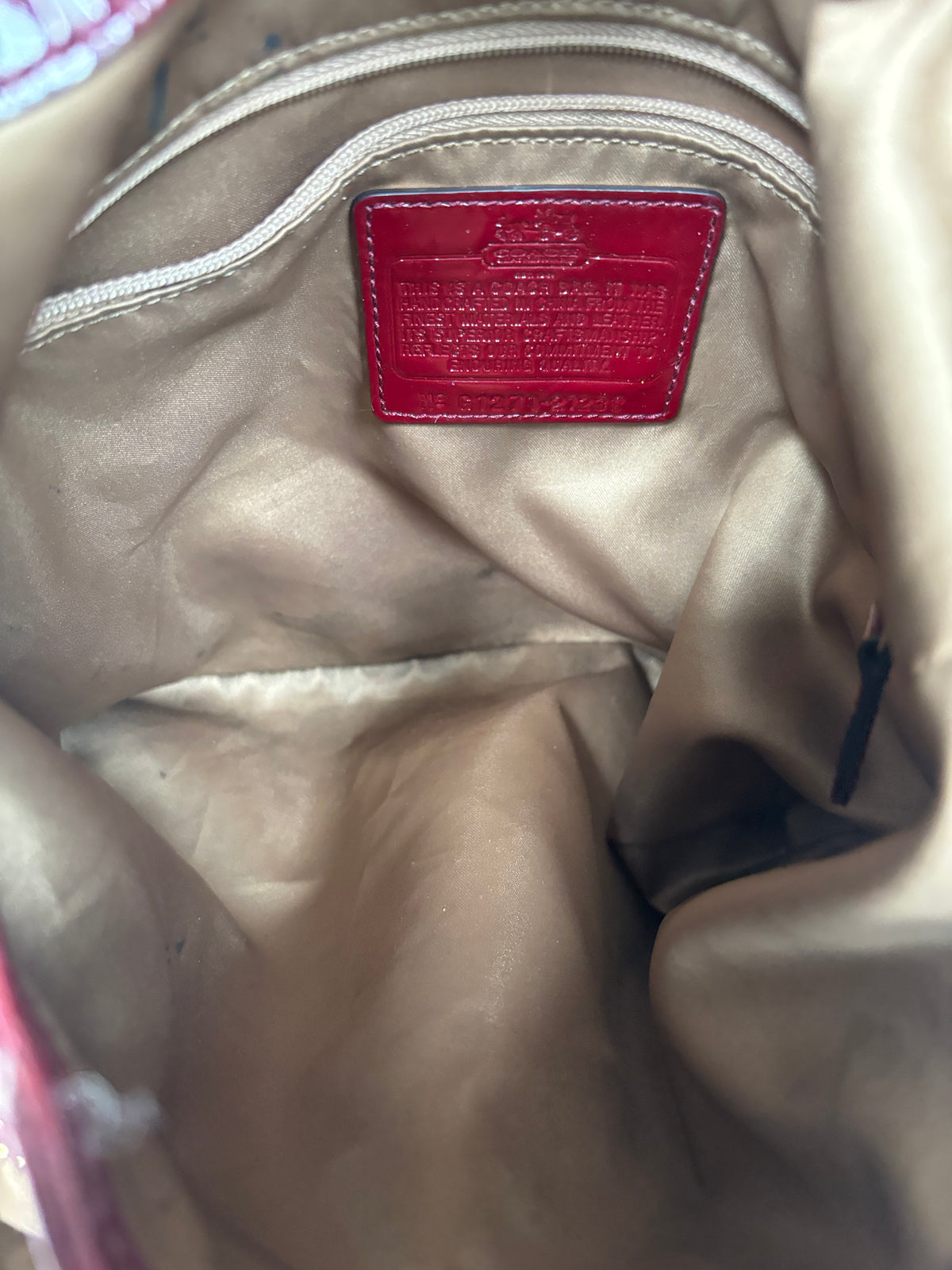Cherry red patent leather Maggie