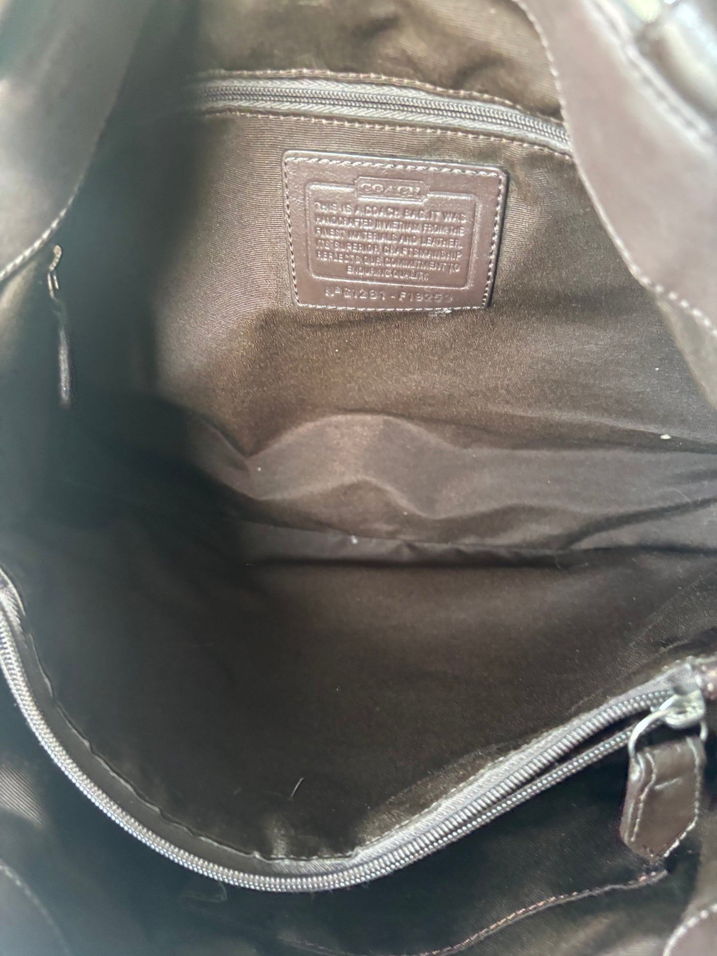 Brown coach soho tote bag