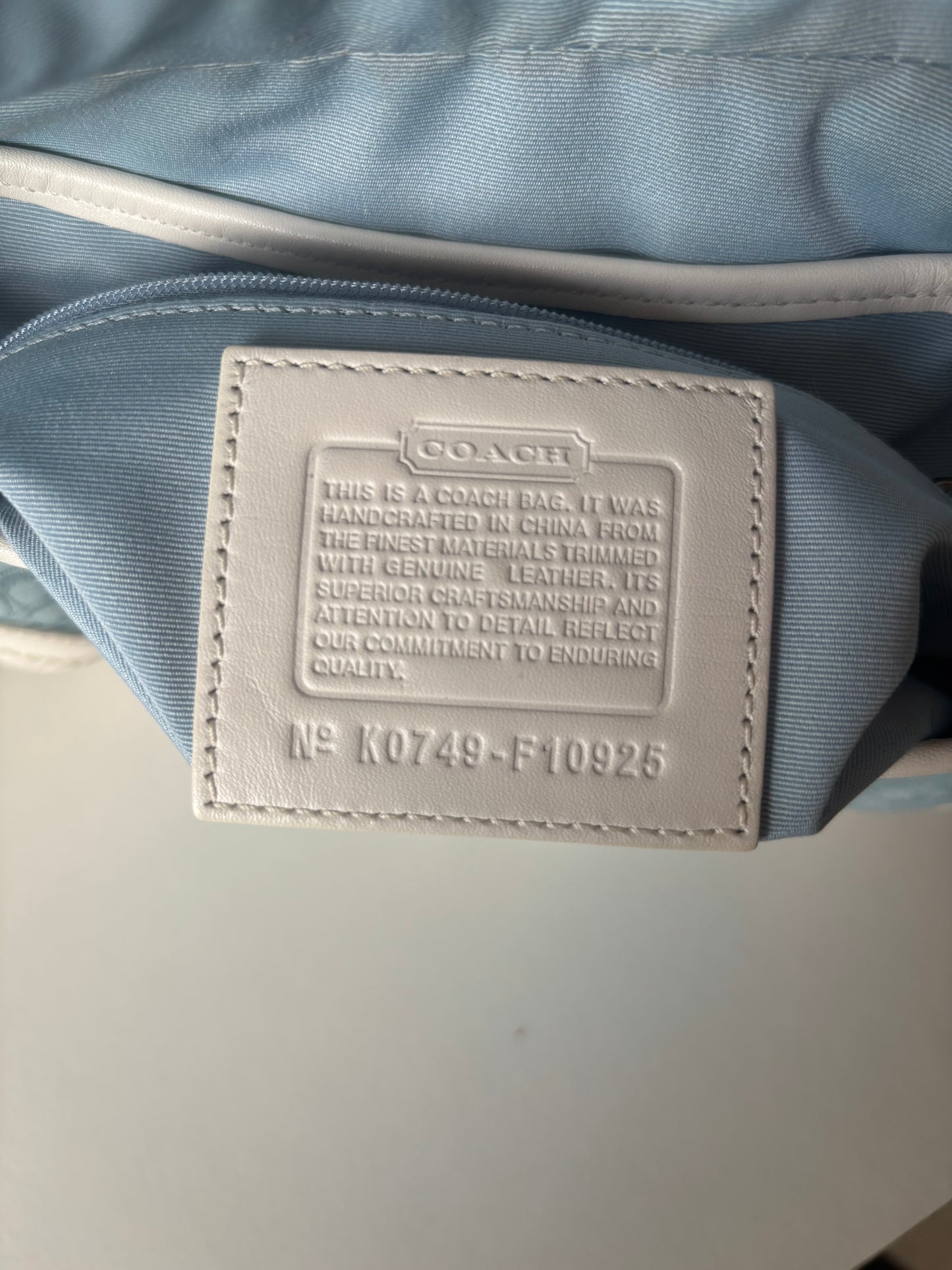 rare blue coach mongram mini soho