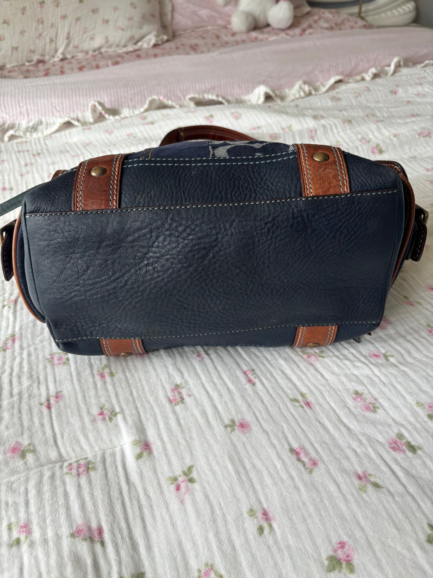 Deniem vintage coach tote bag