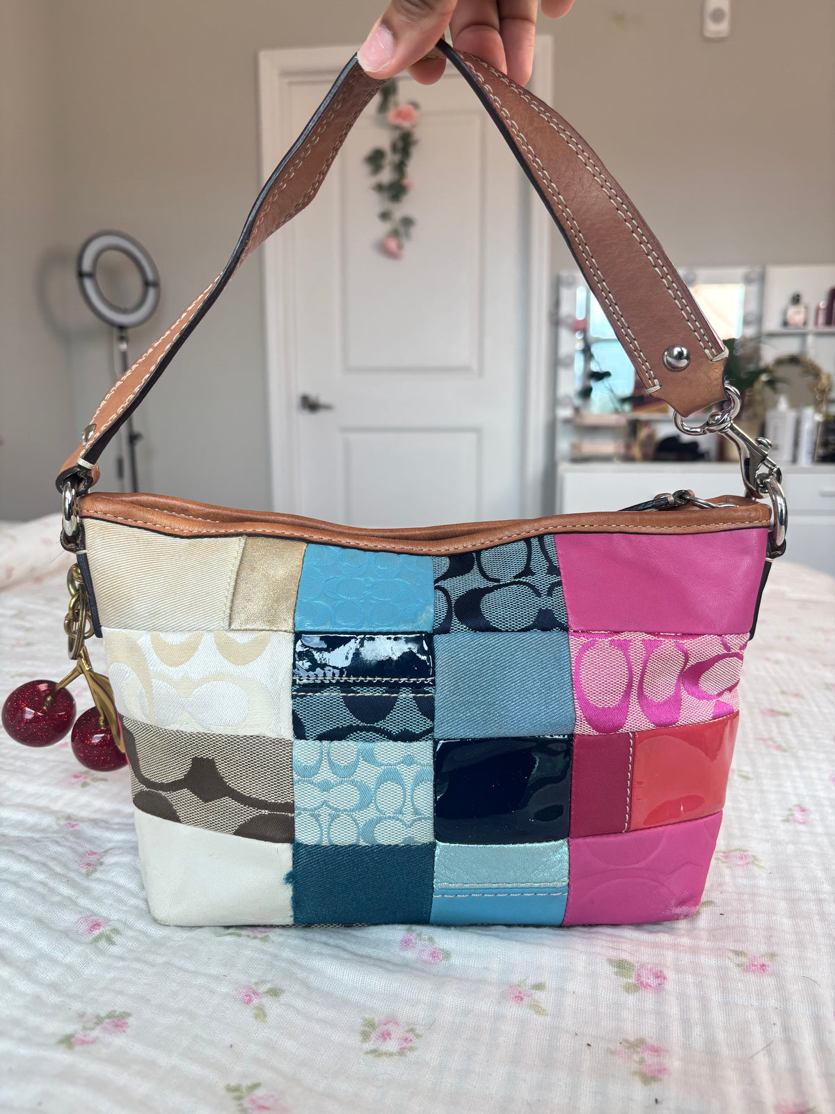 Patchwork coach bag