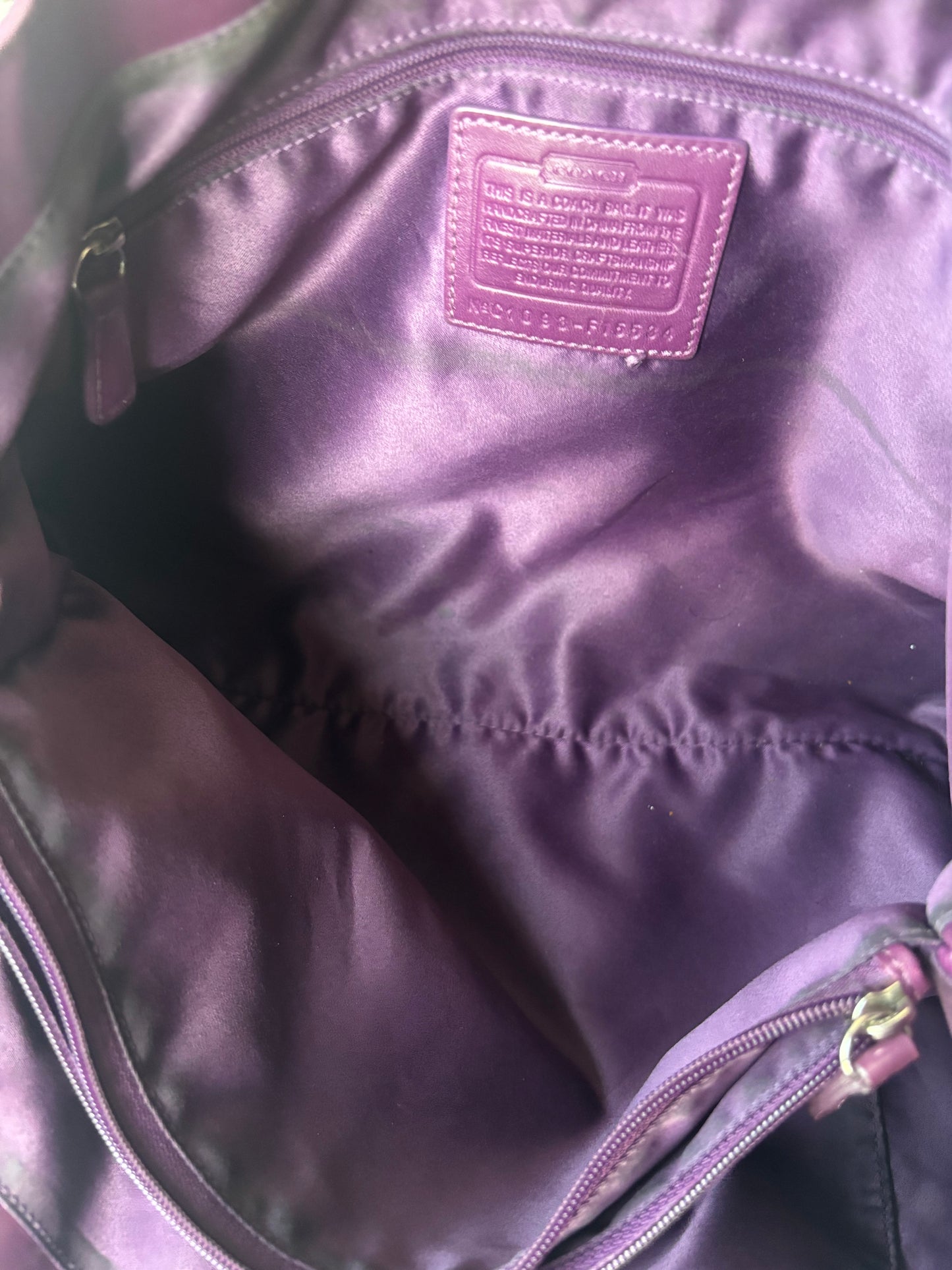 Rare purple mongram tote bag