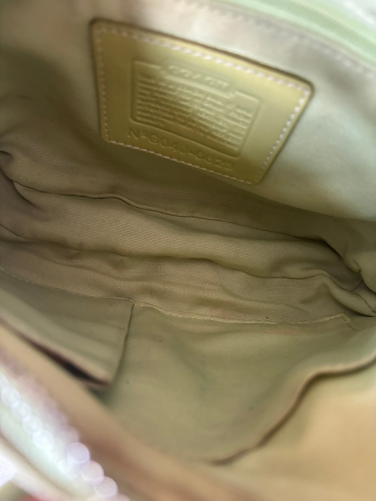 Rare Lime green coach Hampton soho