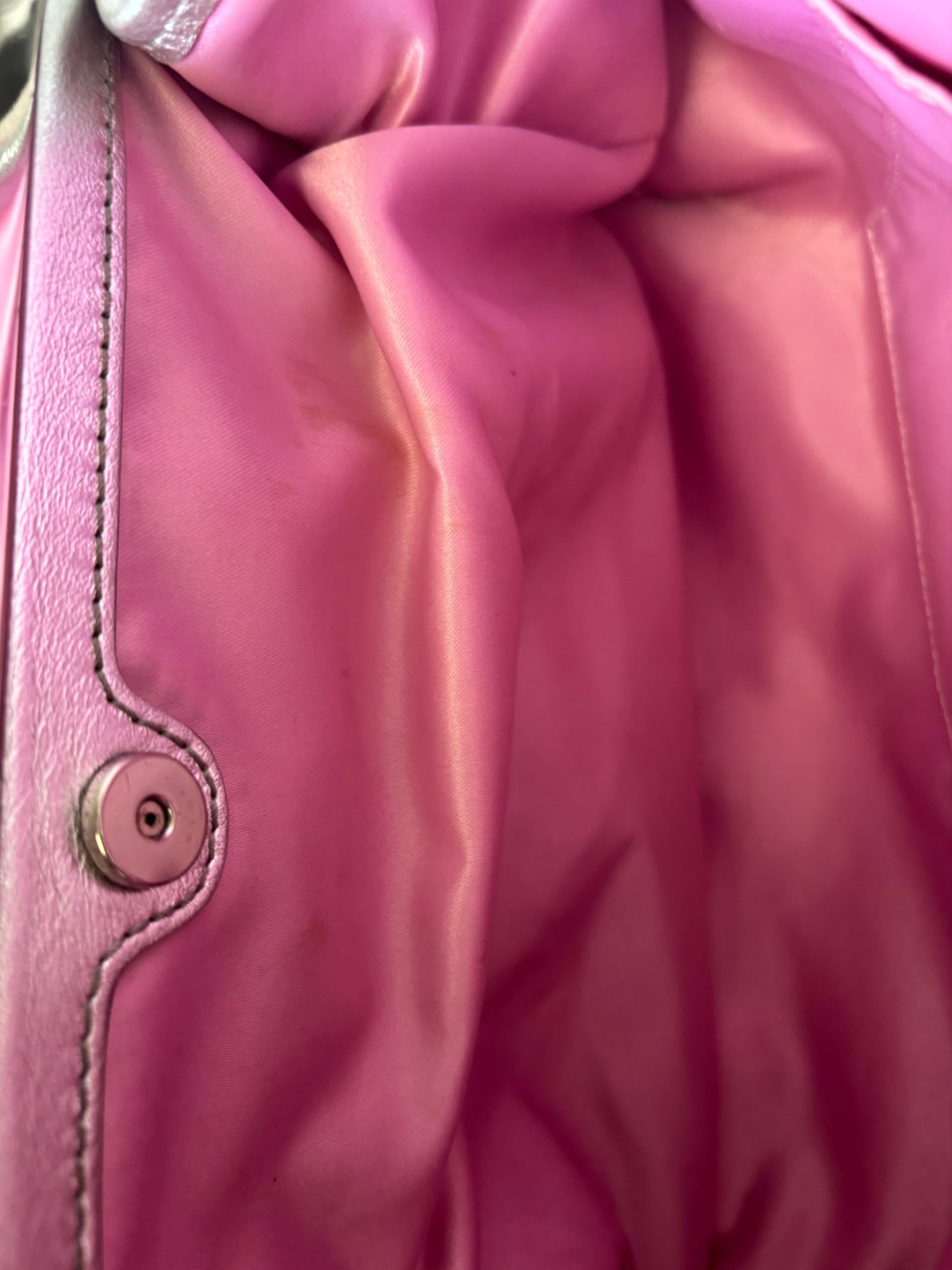 Baby pink mongram vintage coach tote bag