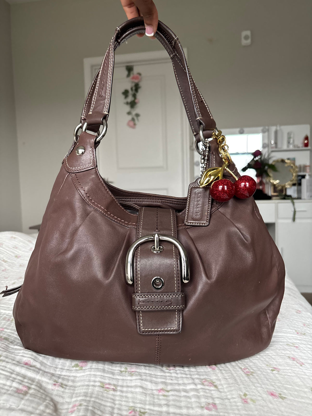 Brown leather coach vintage soho Lyn
