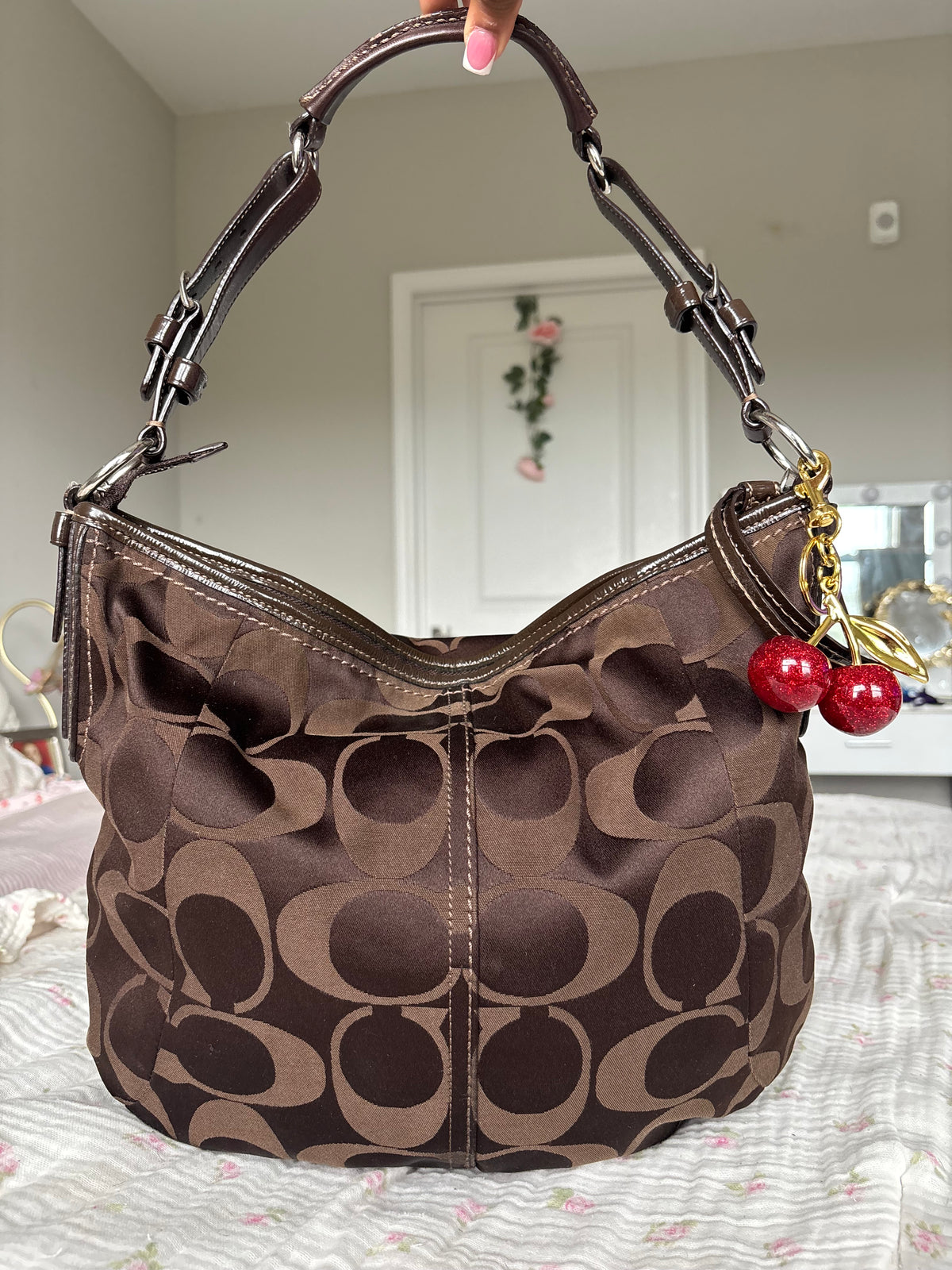 Chocolate brown large hobo