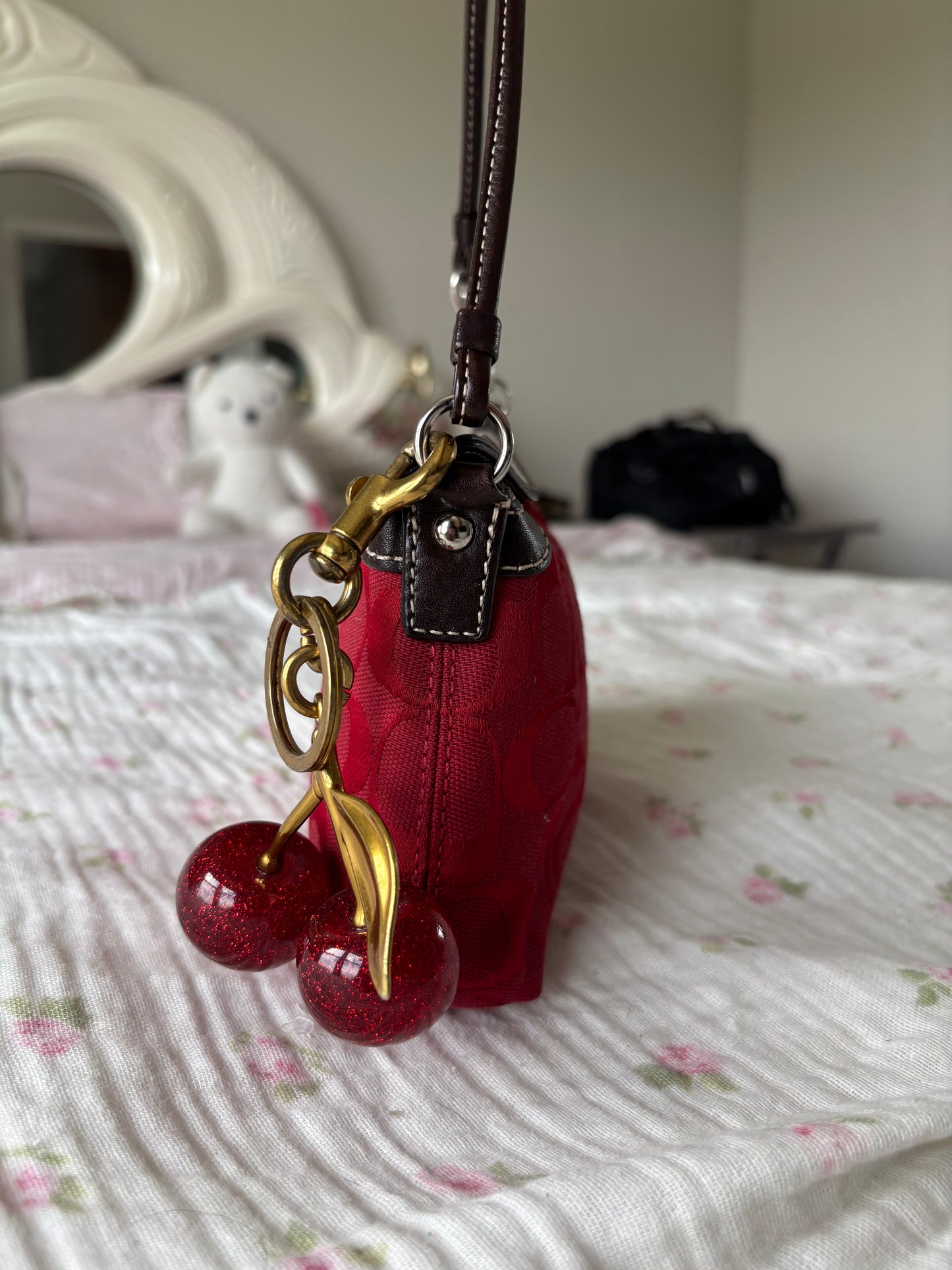 Vintage coach mini turnlock bag