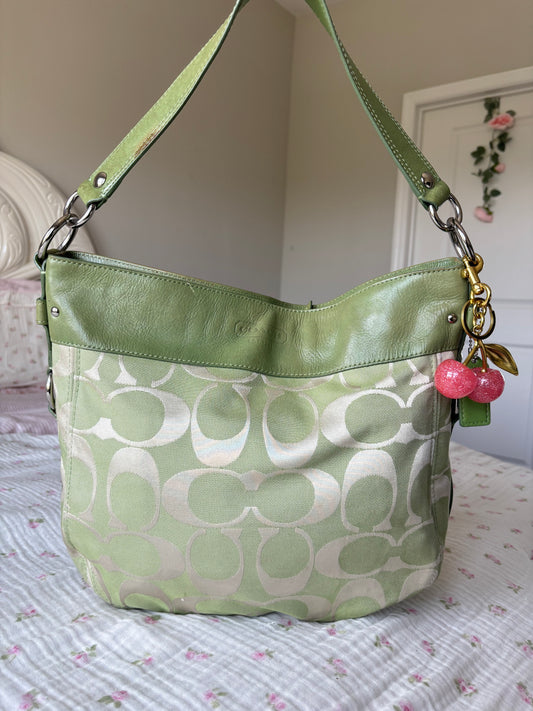 Rare green Zoe coach bag