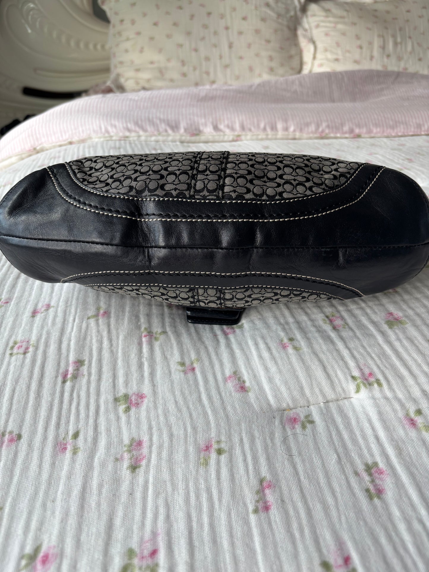 Rare black and grey medium coach soho