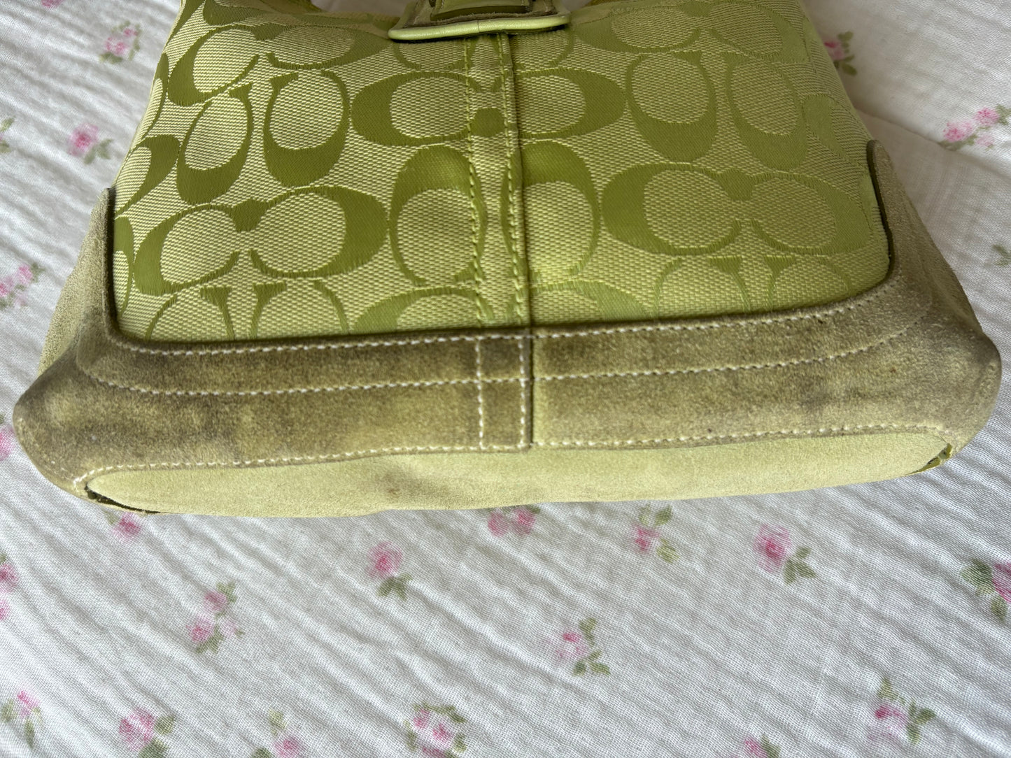 Rare Lime green coach Hampton soho
