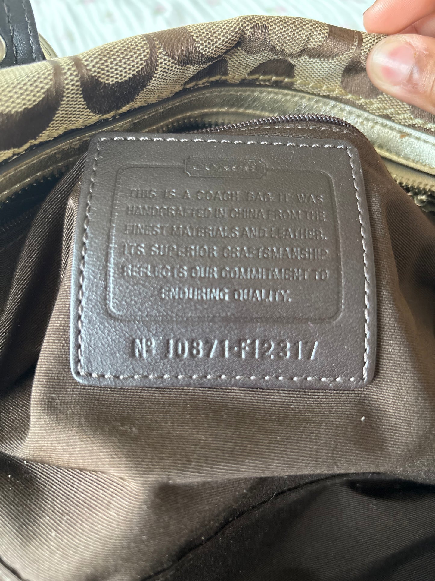 Rare brown mongram coach satchel bag