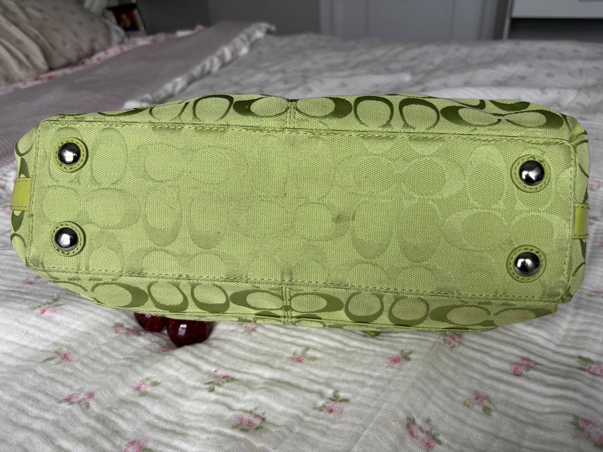 Rare lime green coach tote