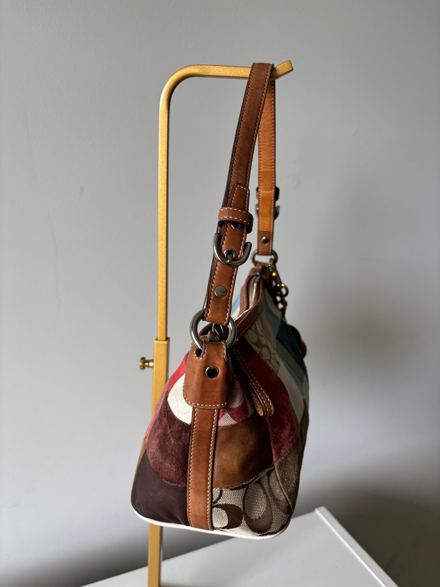 Rare patchwork coach small shoulder bag