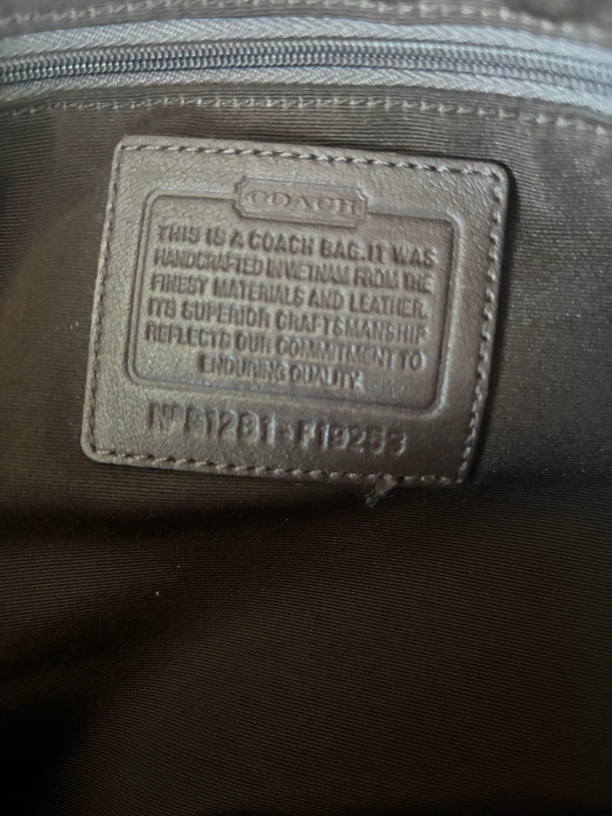 Brown coach soho tote bag