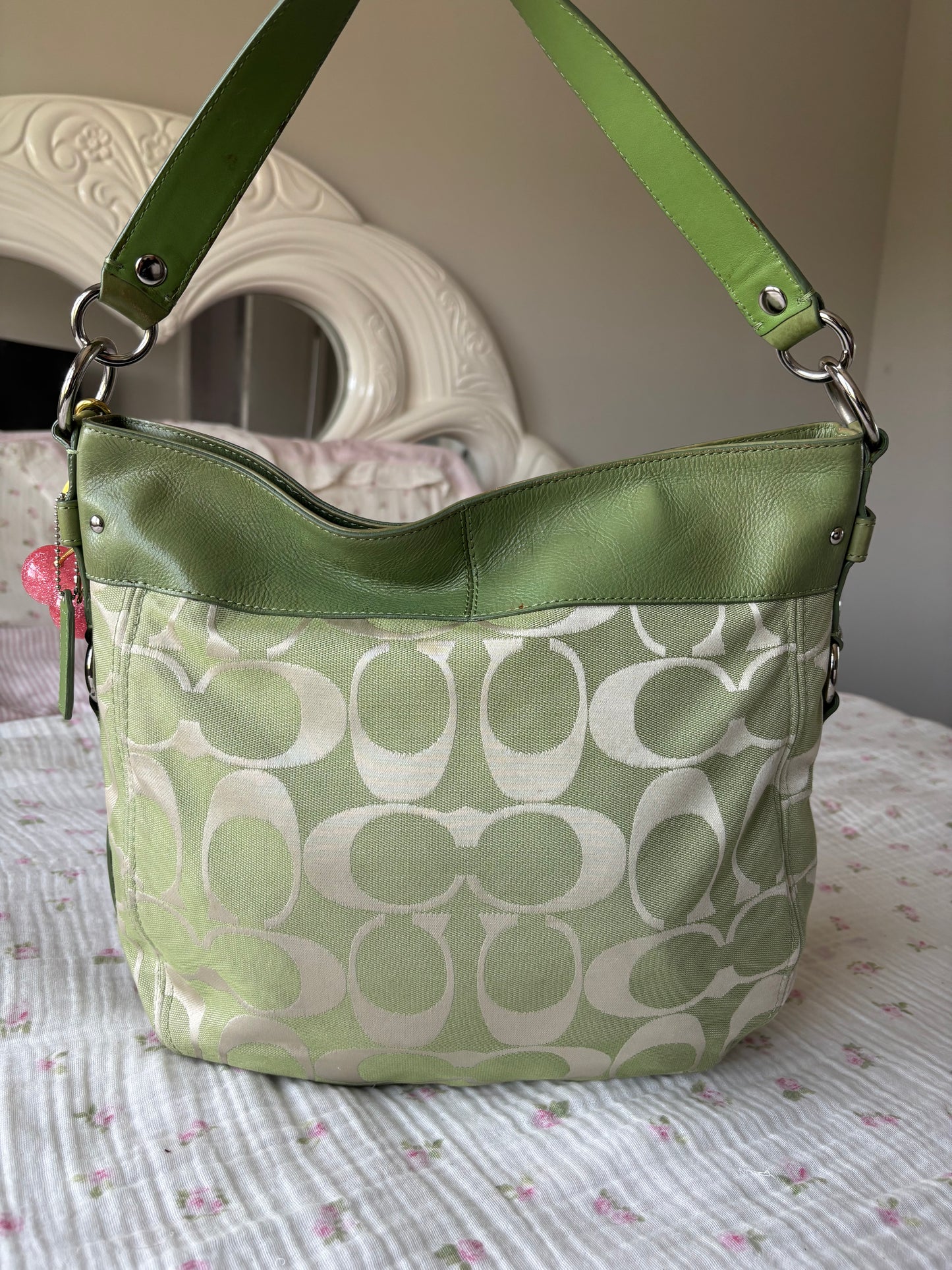 Rare green Zoe coach bag