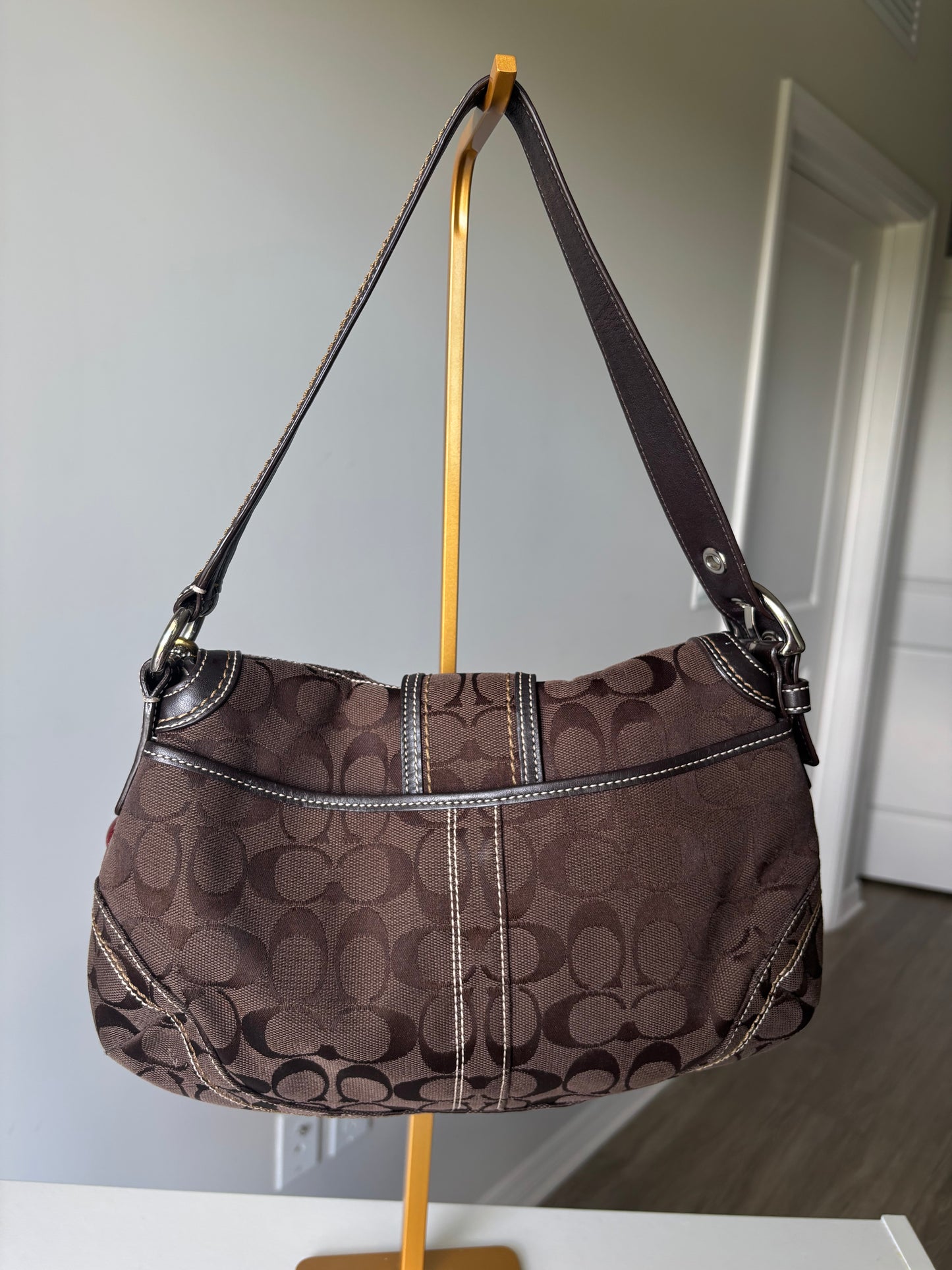 Rare choclate brown coach soho shoulder bag