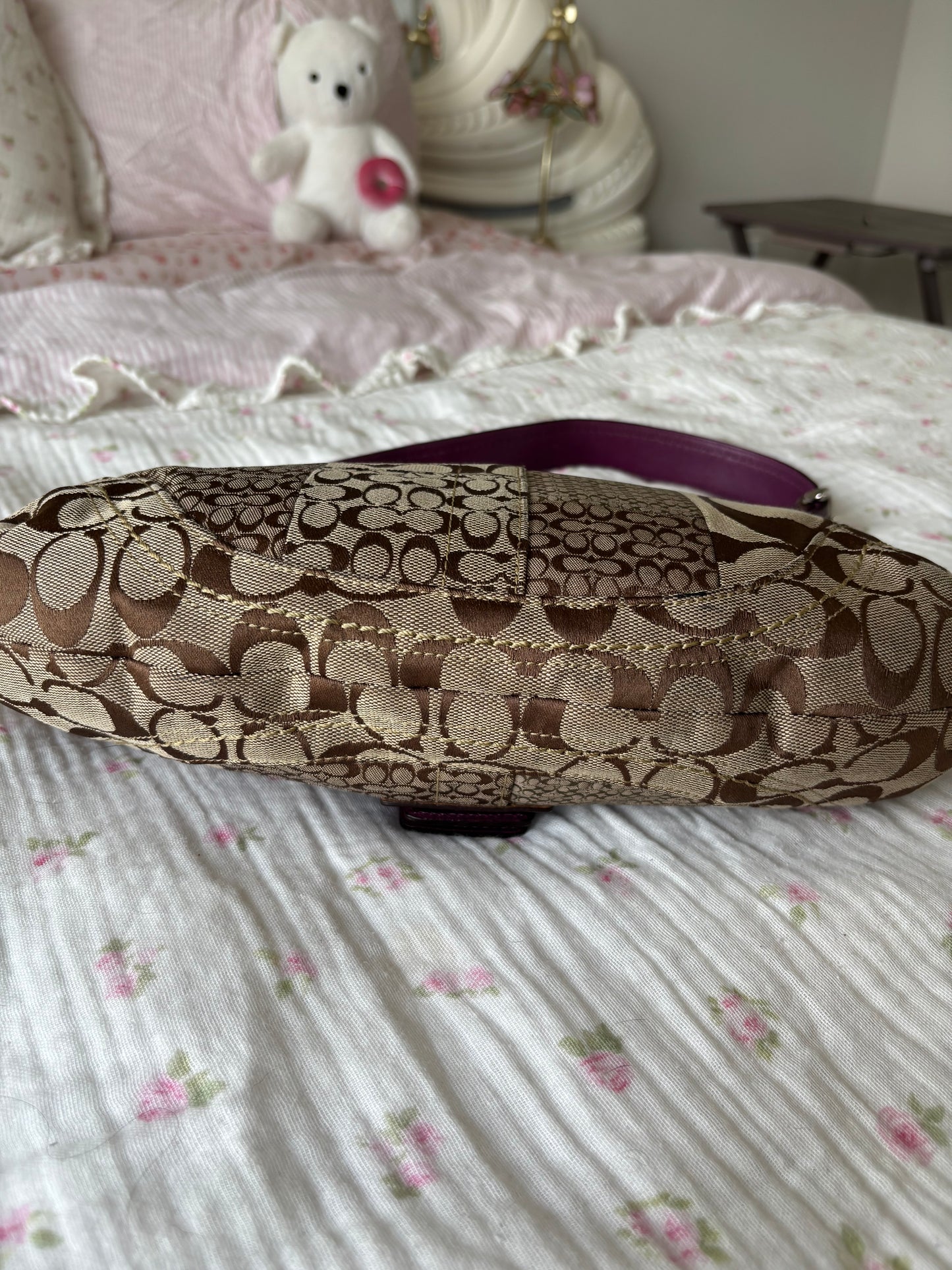 Vintage purple patchwork soho bag
