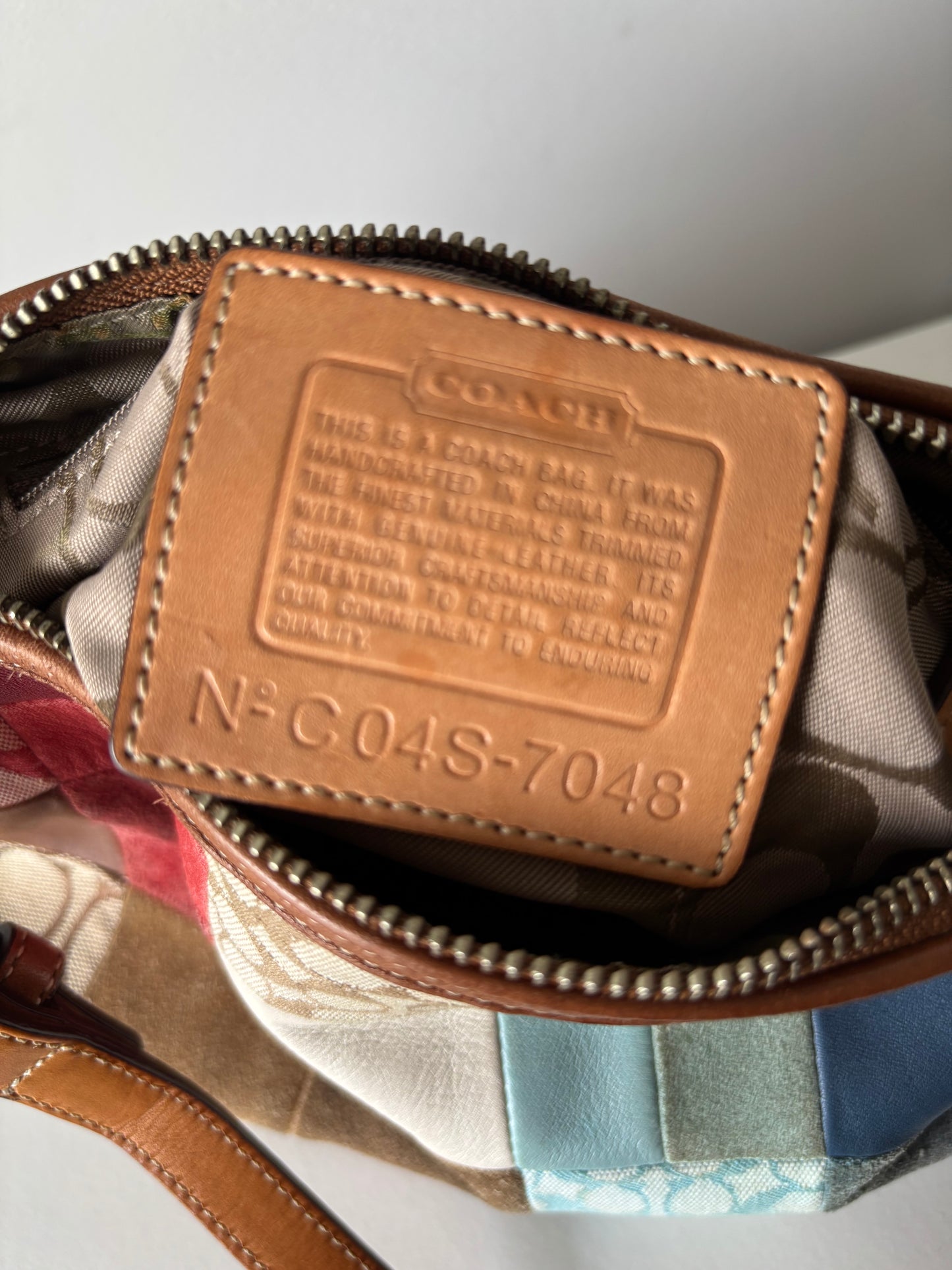 Rare patchwork coach small shoulder bag