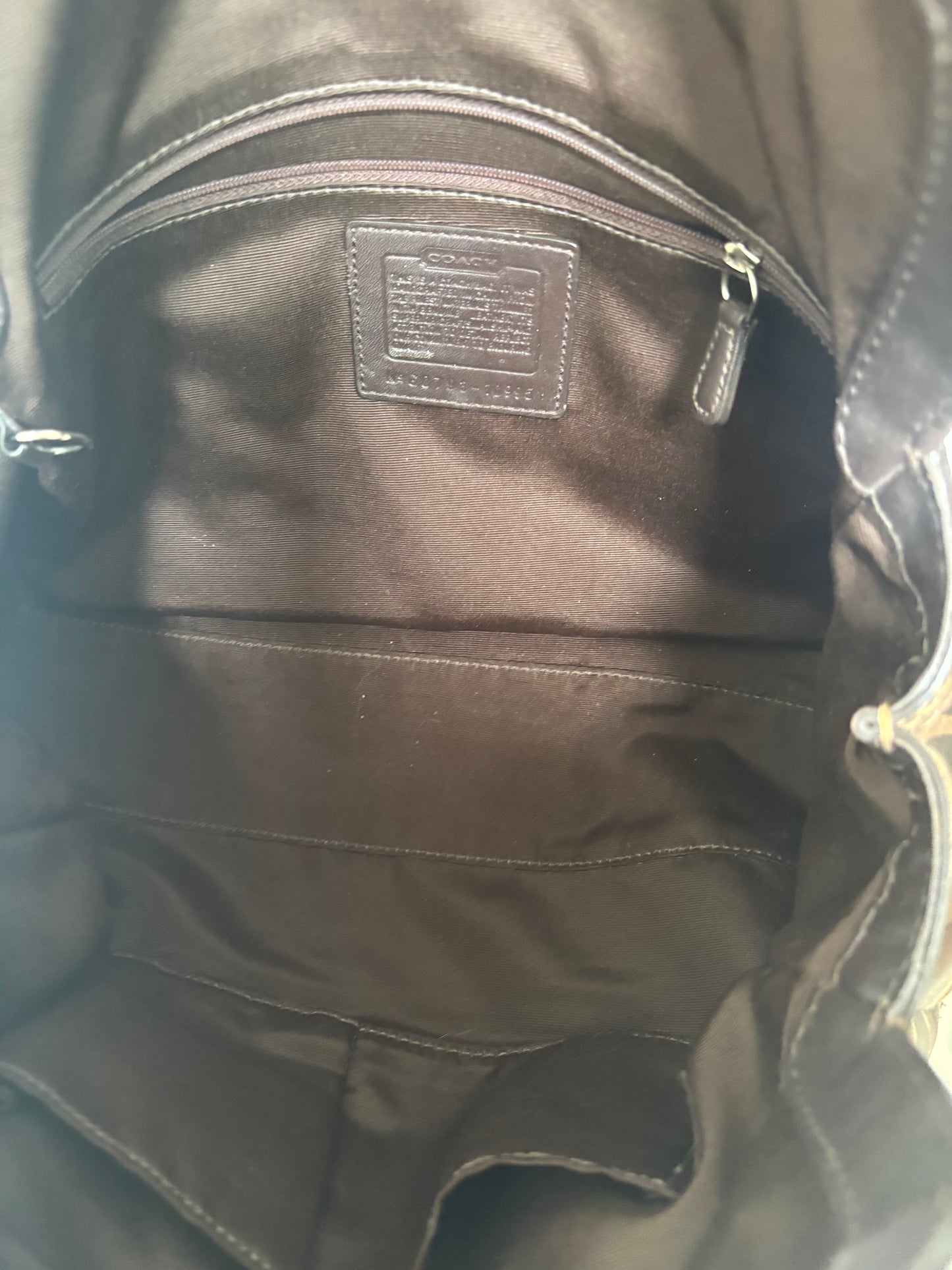 brown optic coach satchel bag