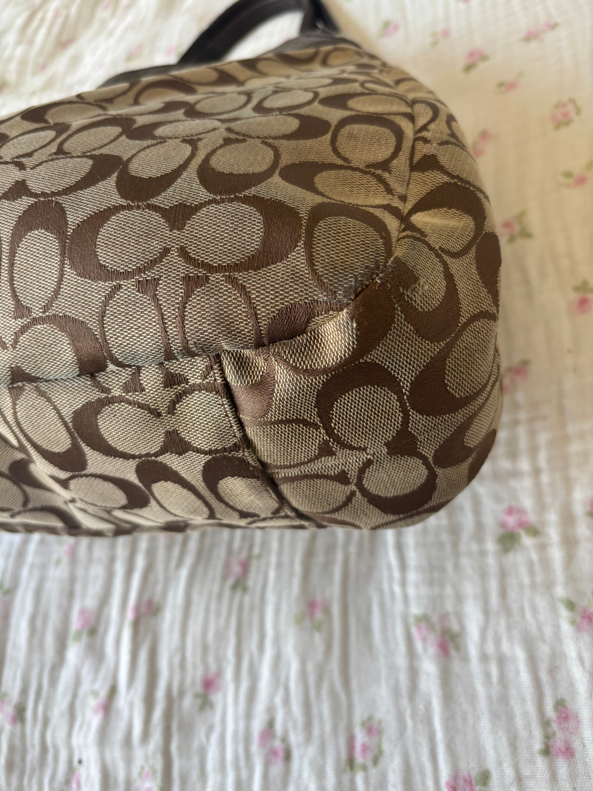 Brown mongram coach soho Lyn bag