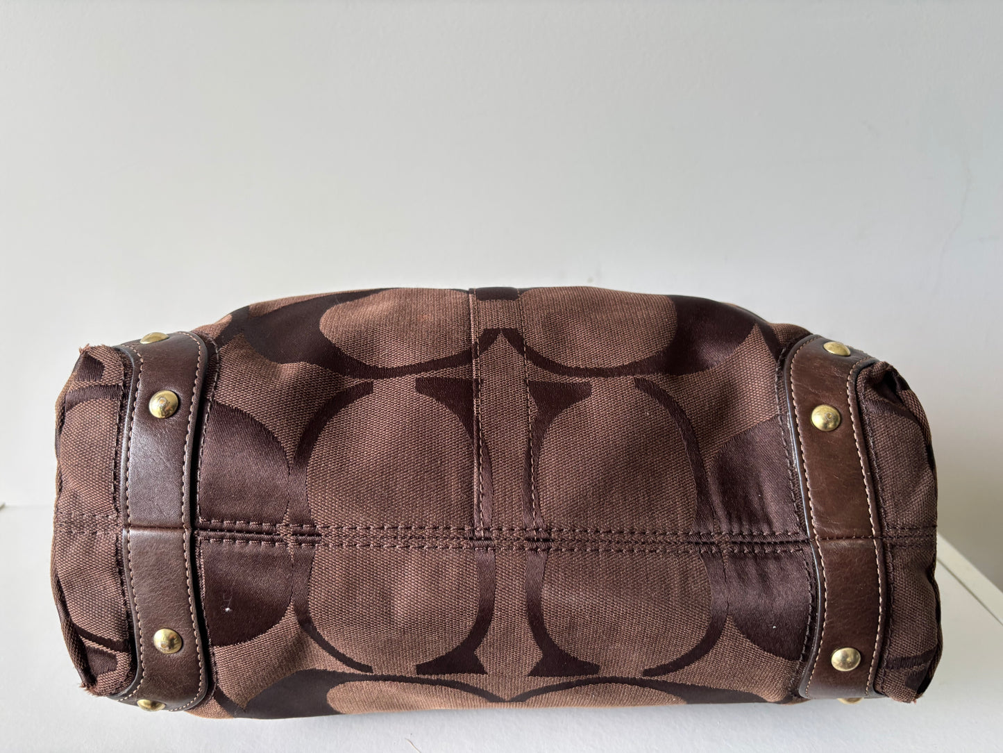 Chocolate brown large coach Carly