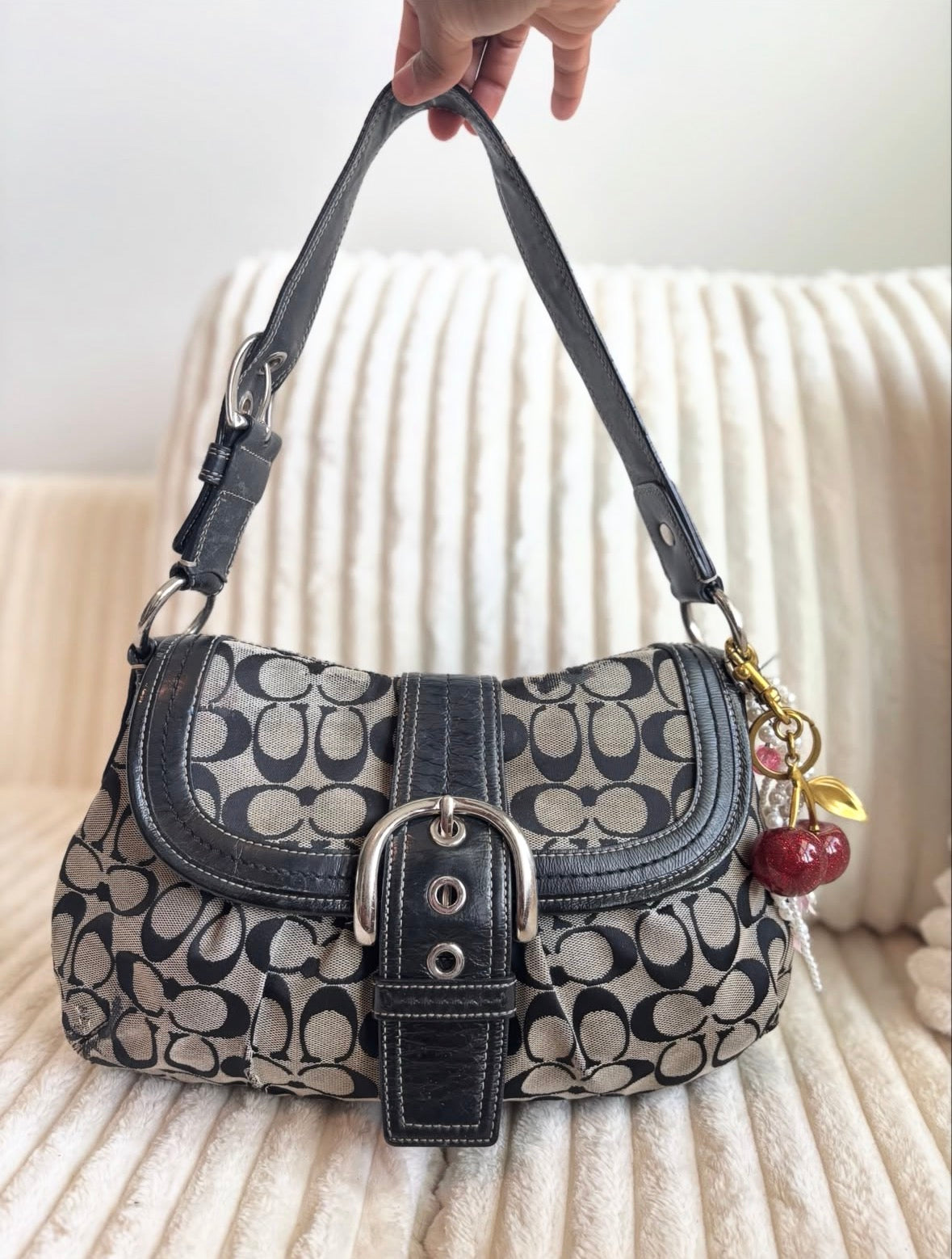 Black and grey vintage coach soho